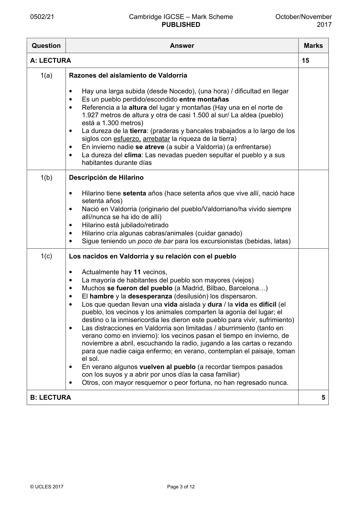 Mark scheme, page 3 of 12