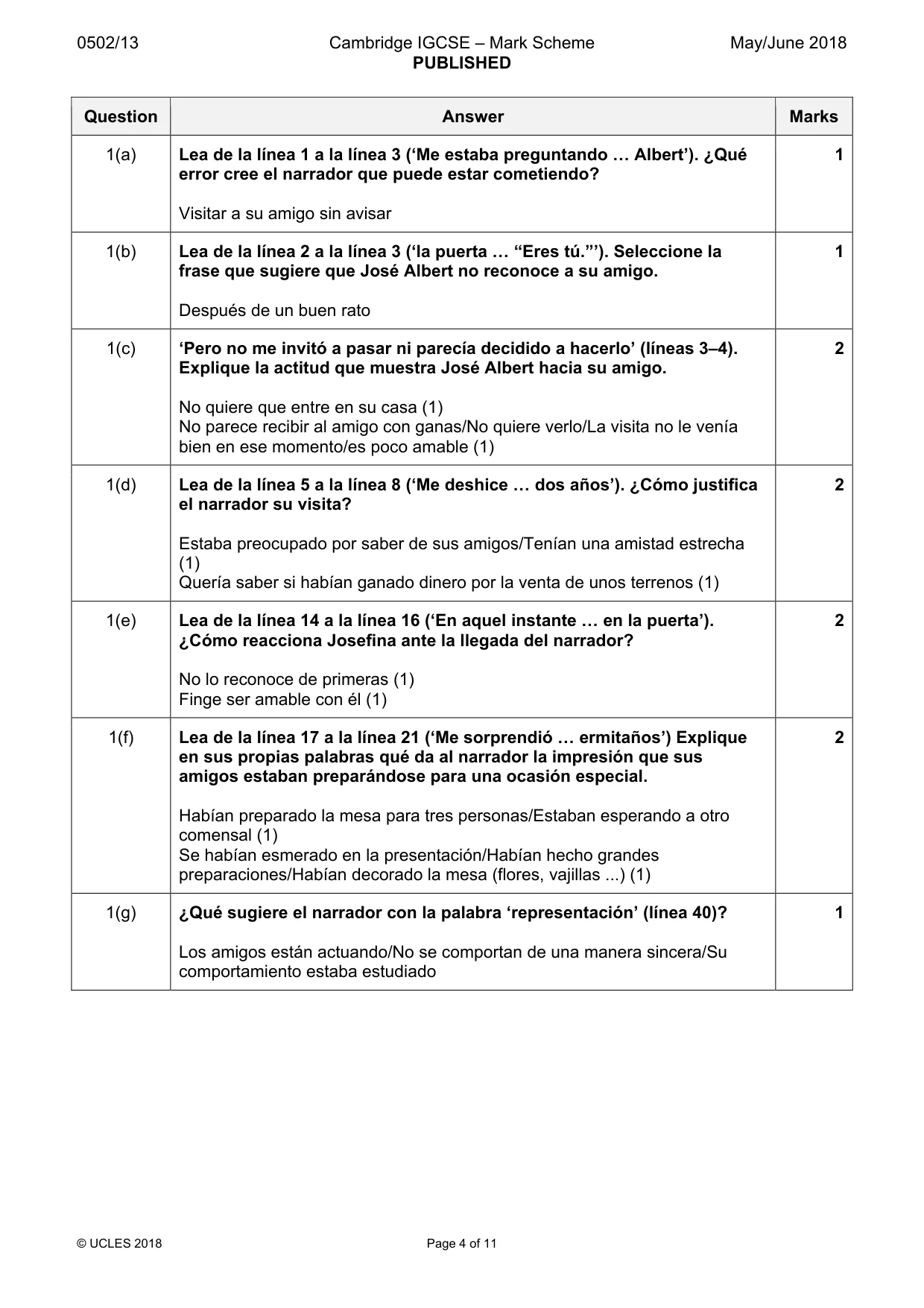Mark scheme, page 4 of 11