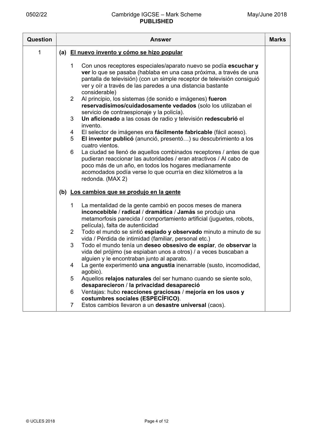 Mark scheme, page 4 of 12