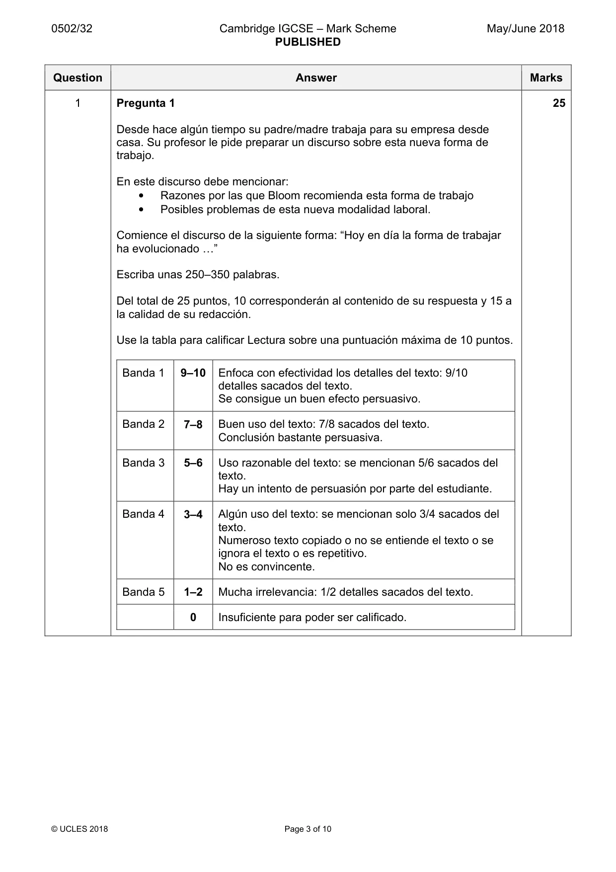 Mark scheme, page 3 of 10