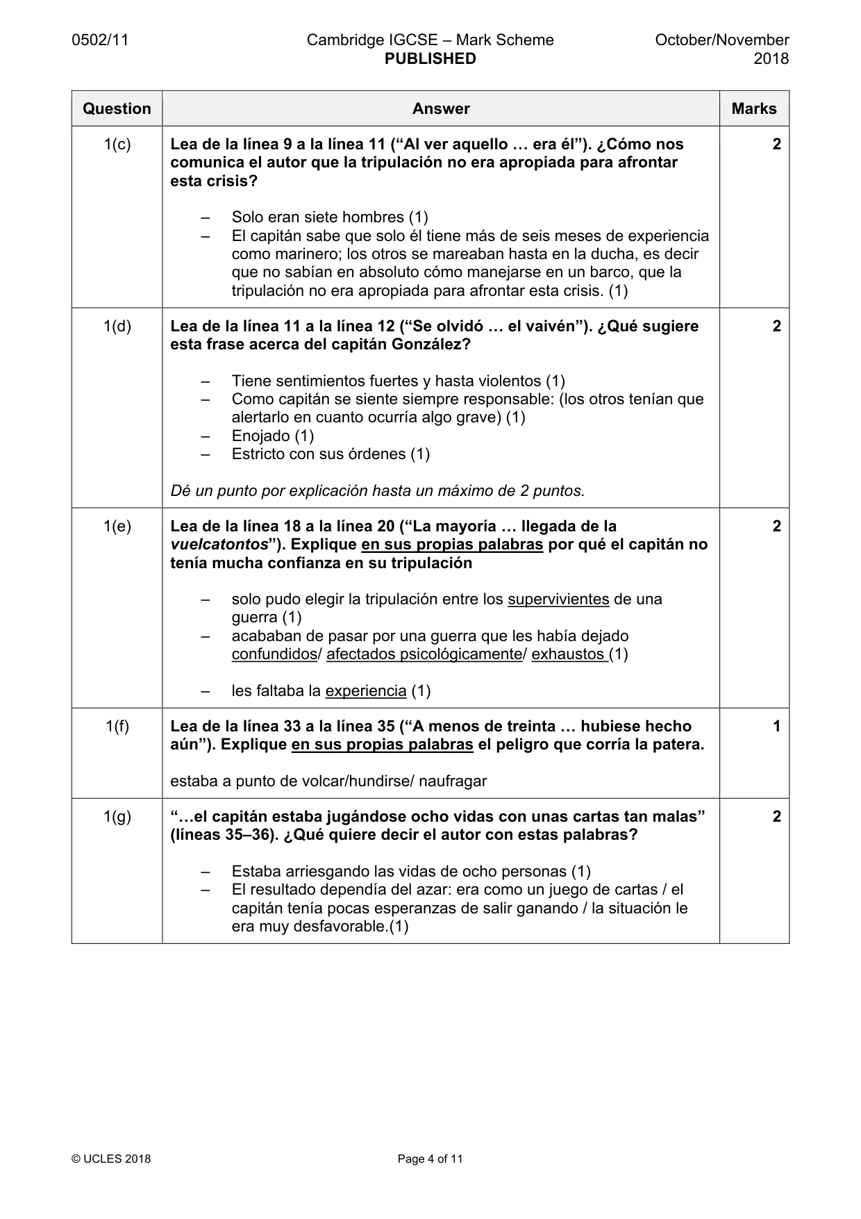 Mark scheme, page 4 of 11
