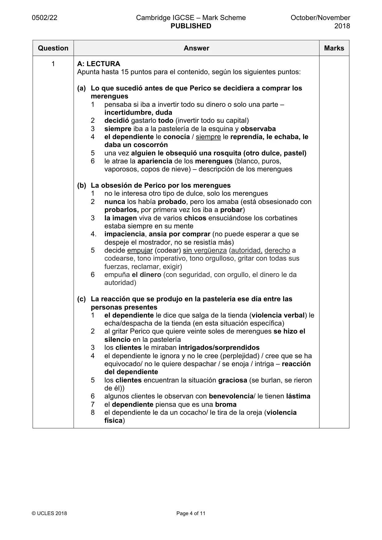 Mark scheme, page 4 of 11