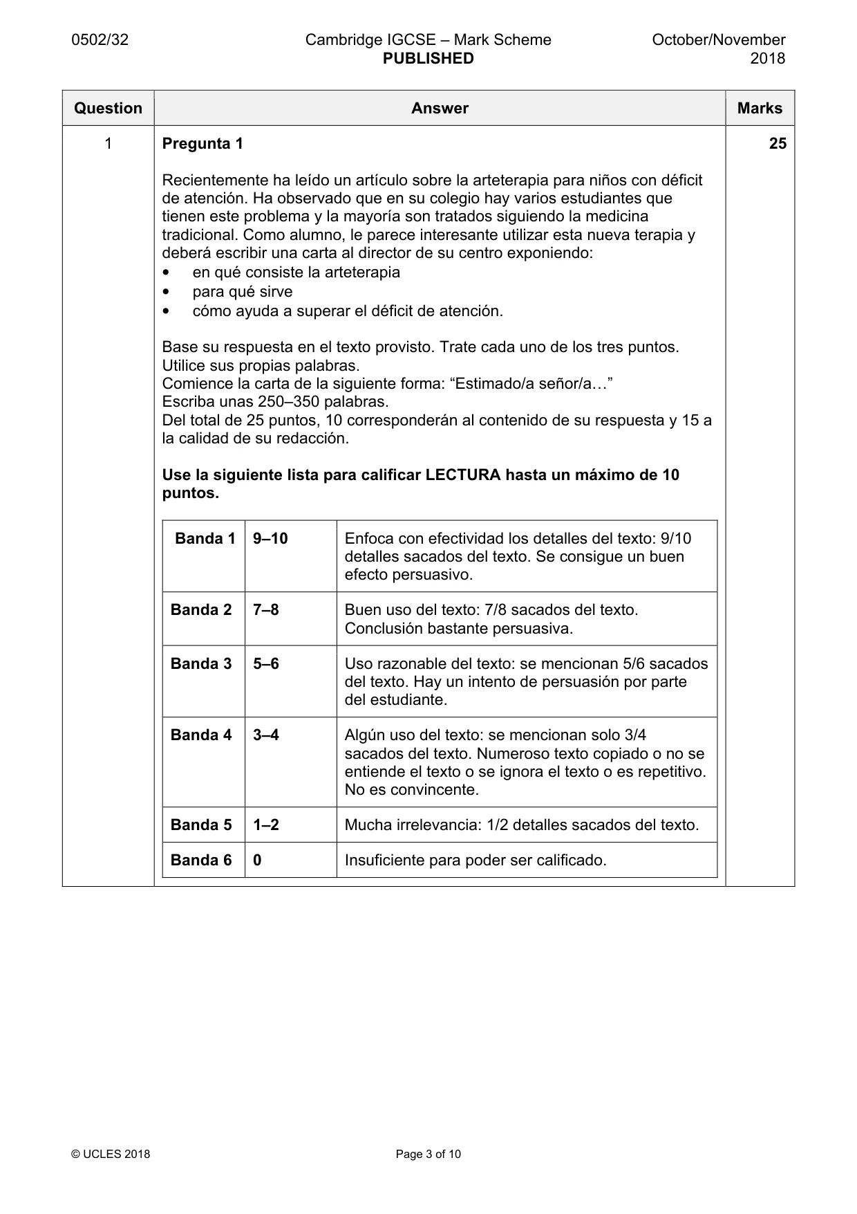 Mark scheme, page 3 of 10