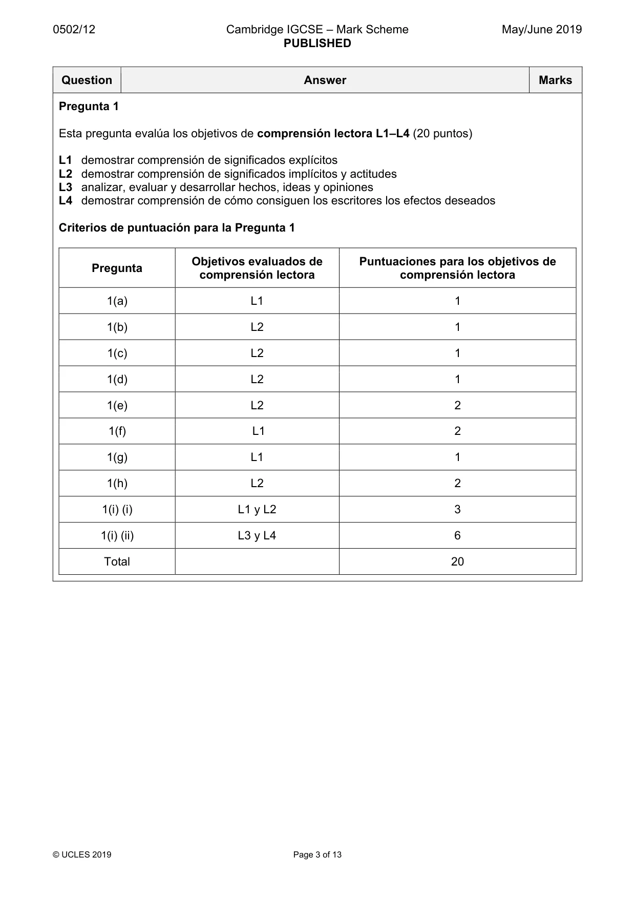 Mark scheme, page 3 of 13