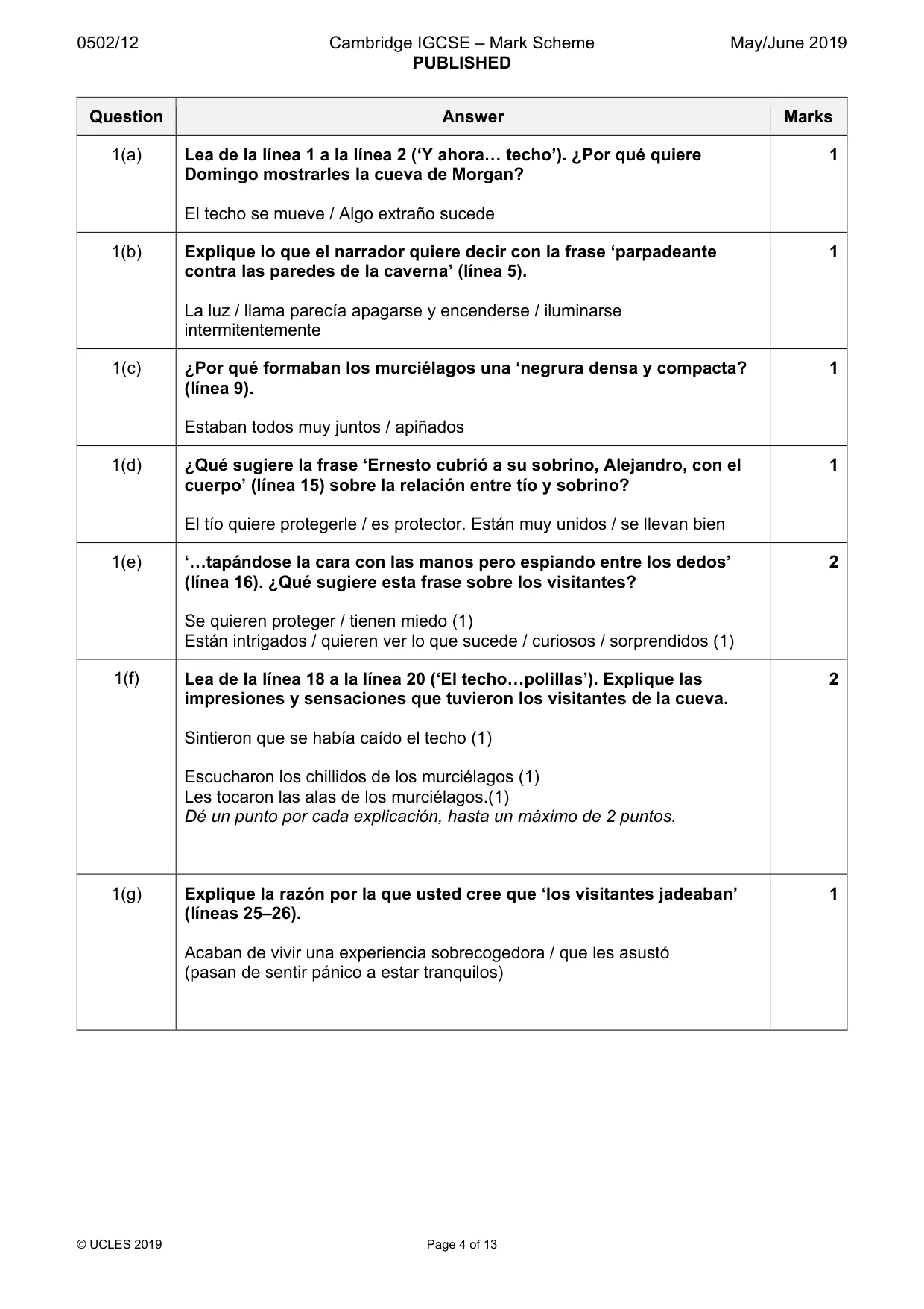 Mark scheme, page 4 of 13