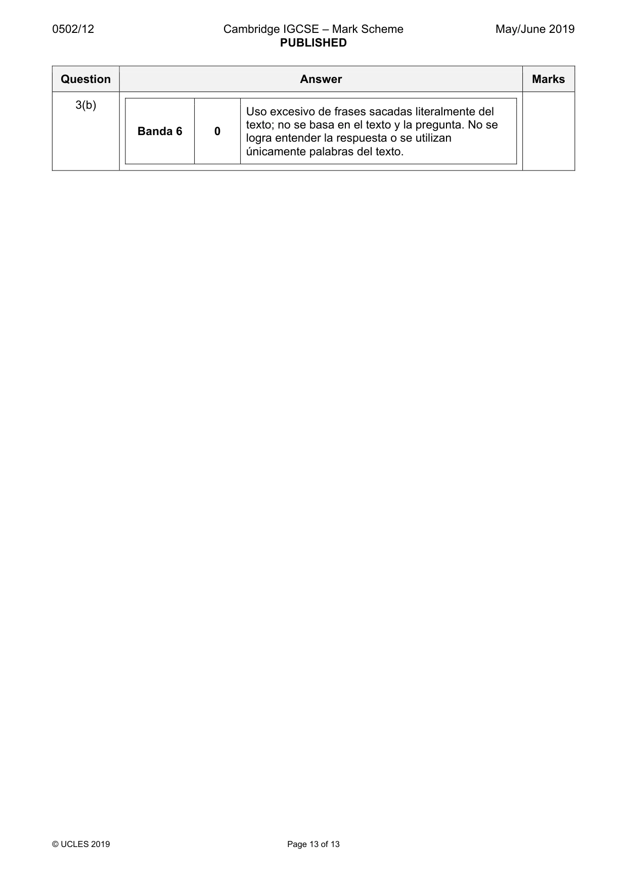 Mark scheme, page 13 of 13