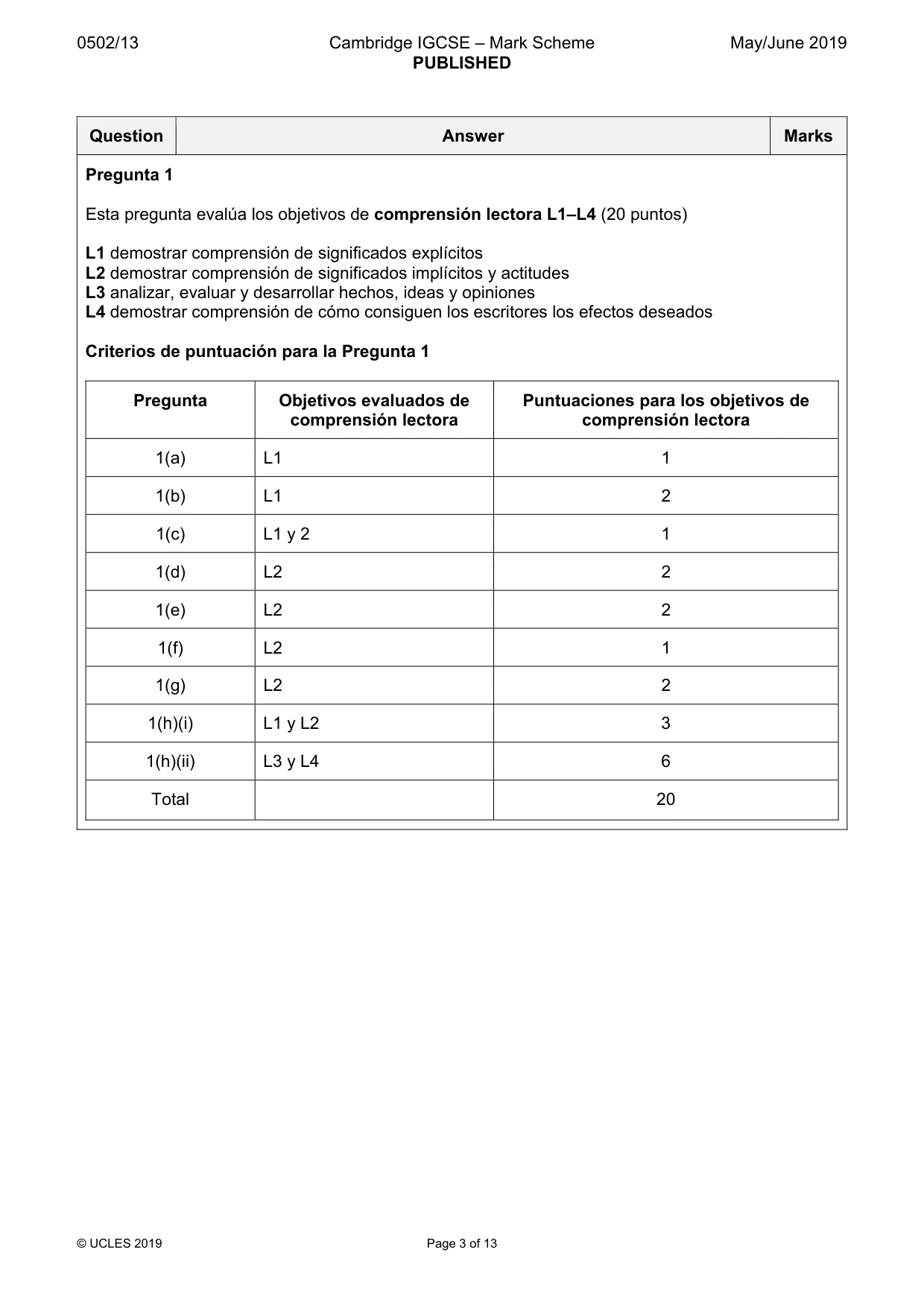 Mark scheme, page 3 of 13