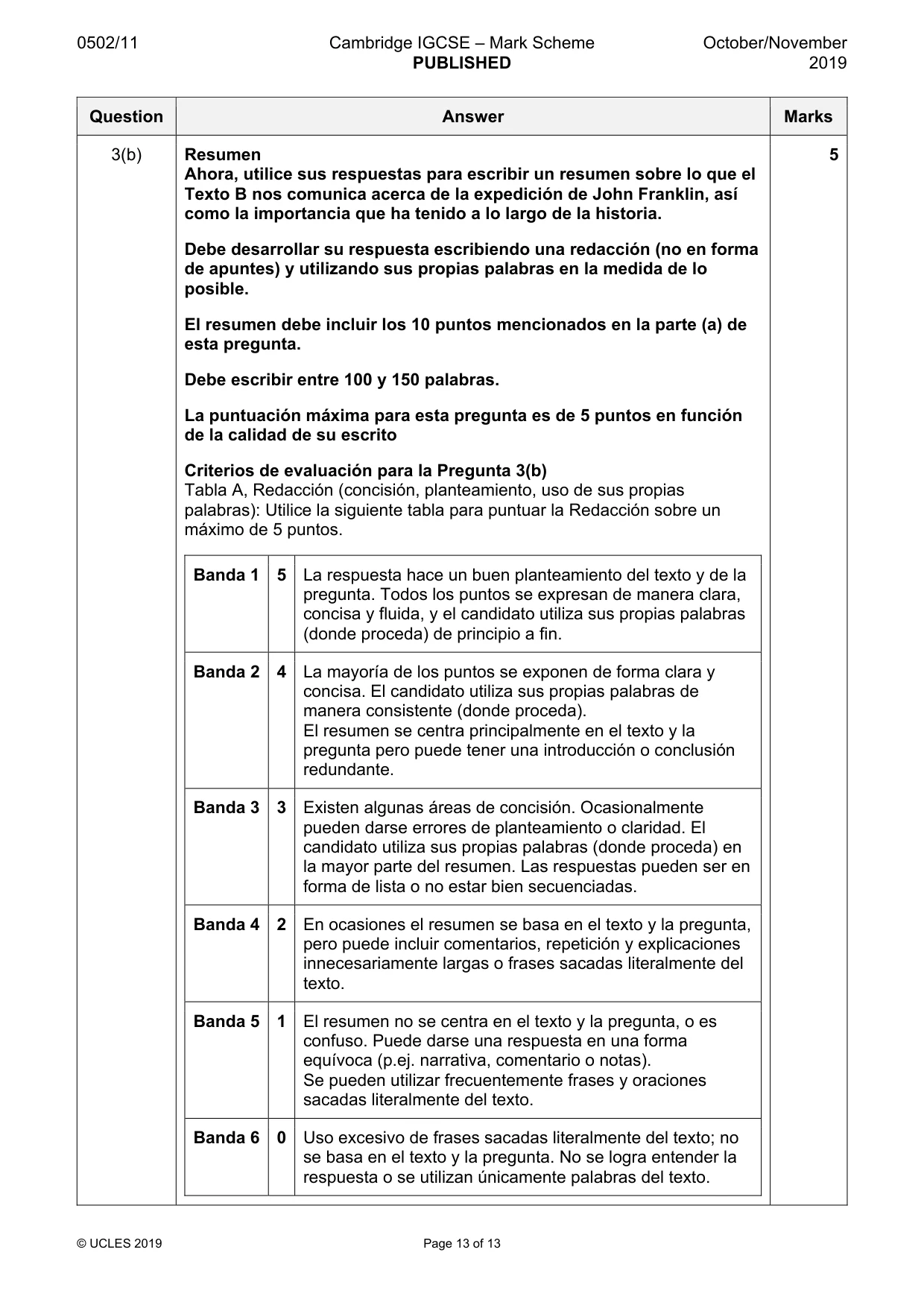 Mark scheme, page 13 of 13