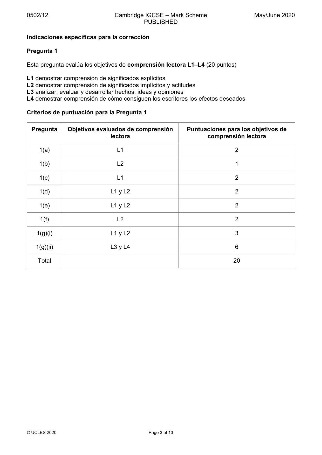 Mark scheme, page 3 of 13