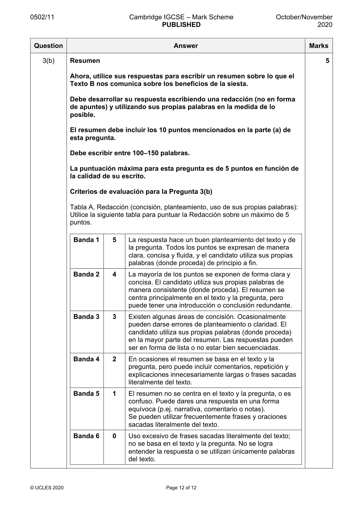 Mark scheme, page 12 of 12