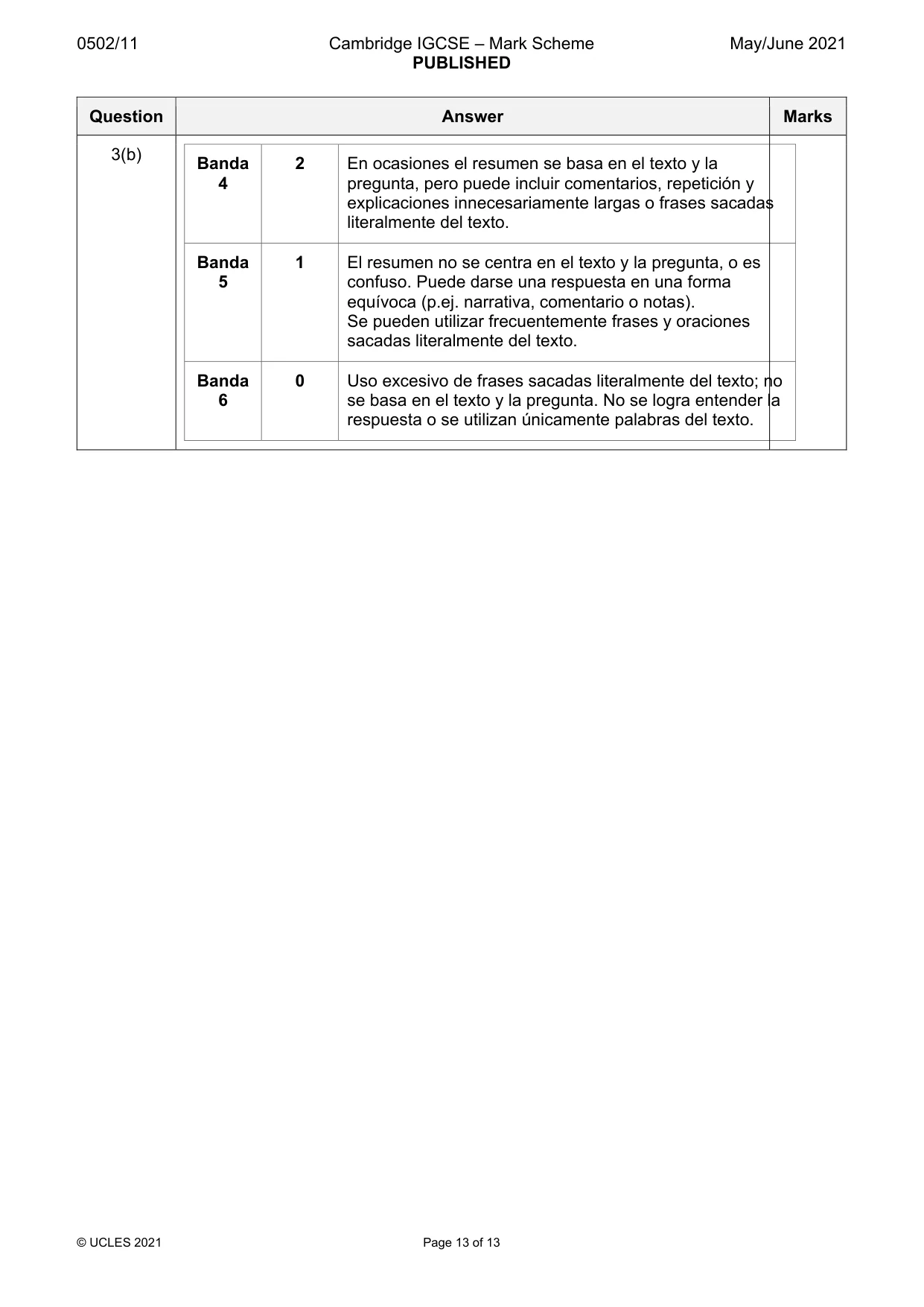 Mark scheme, page 13 of 13