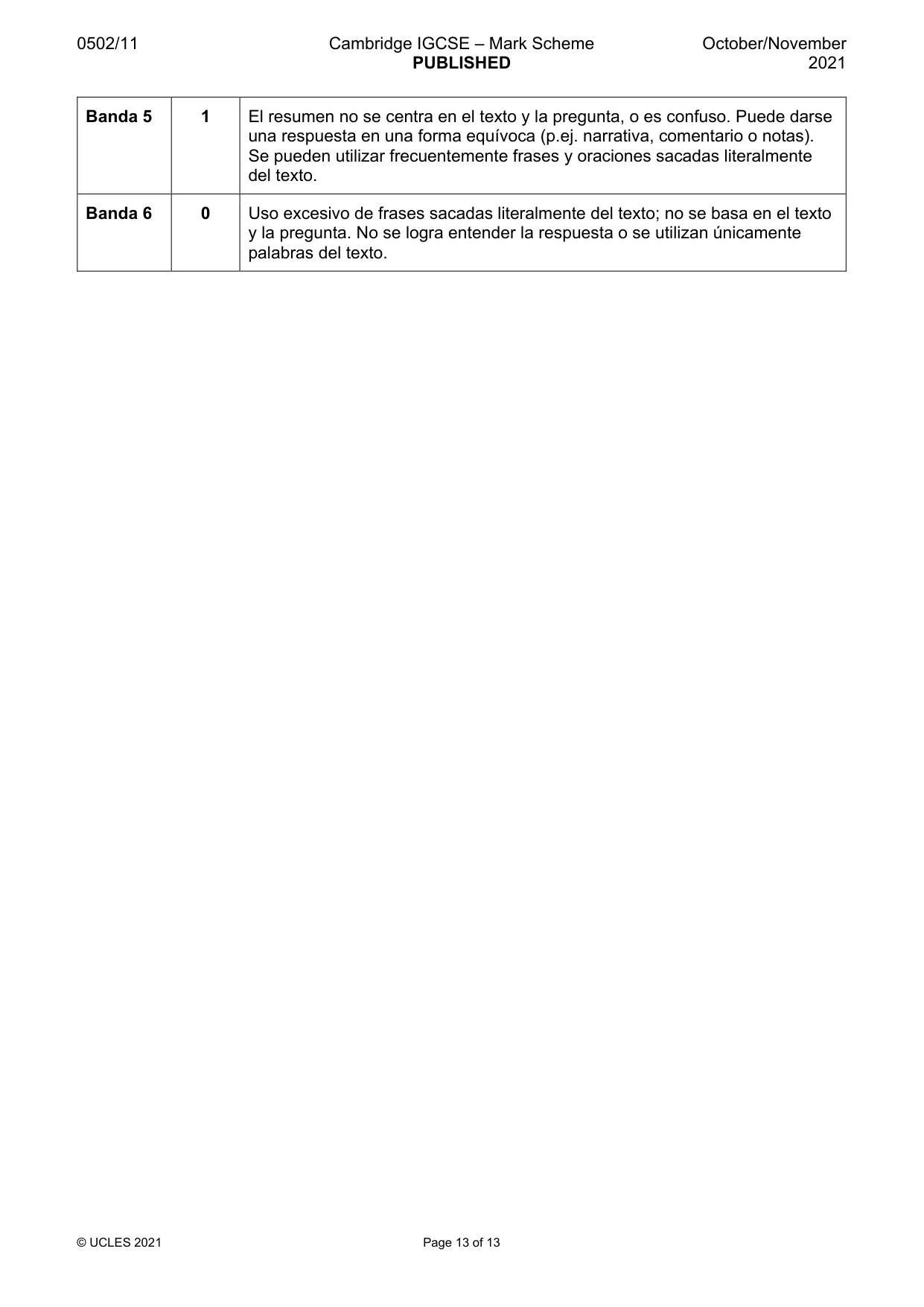 Mark scheme, page 13 of 13