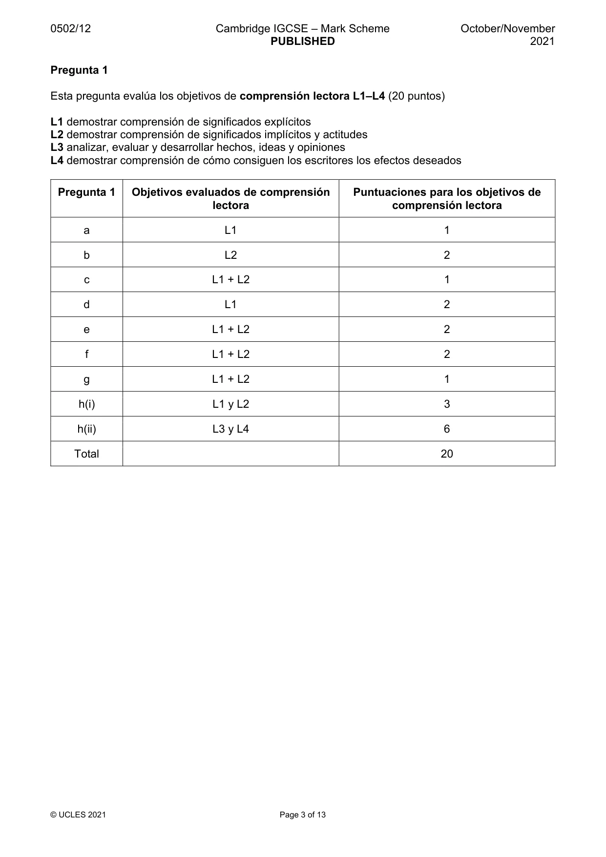 Mark scheme, page 3 of 13