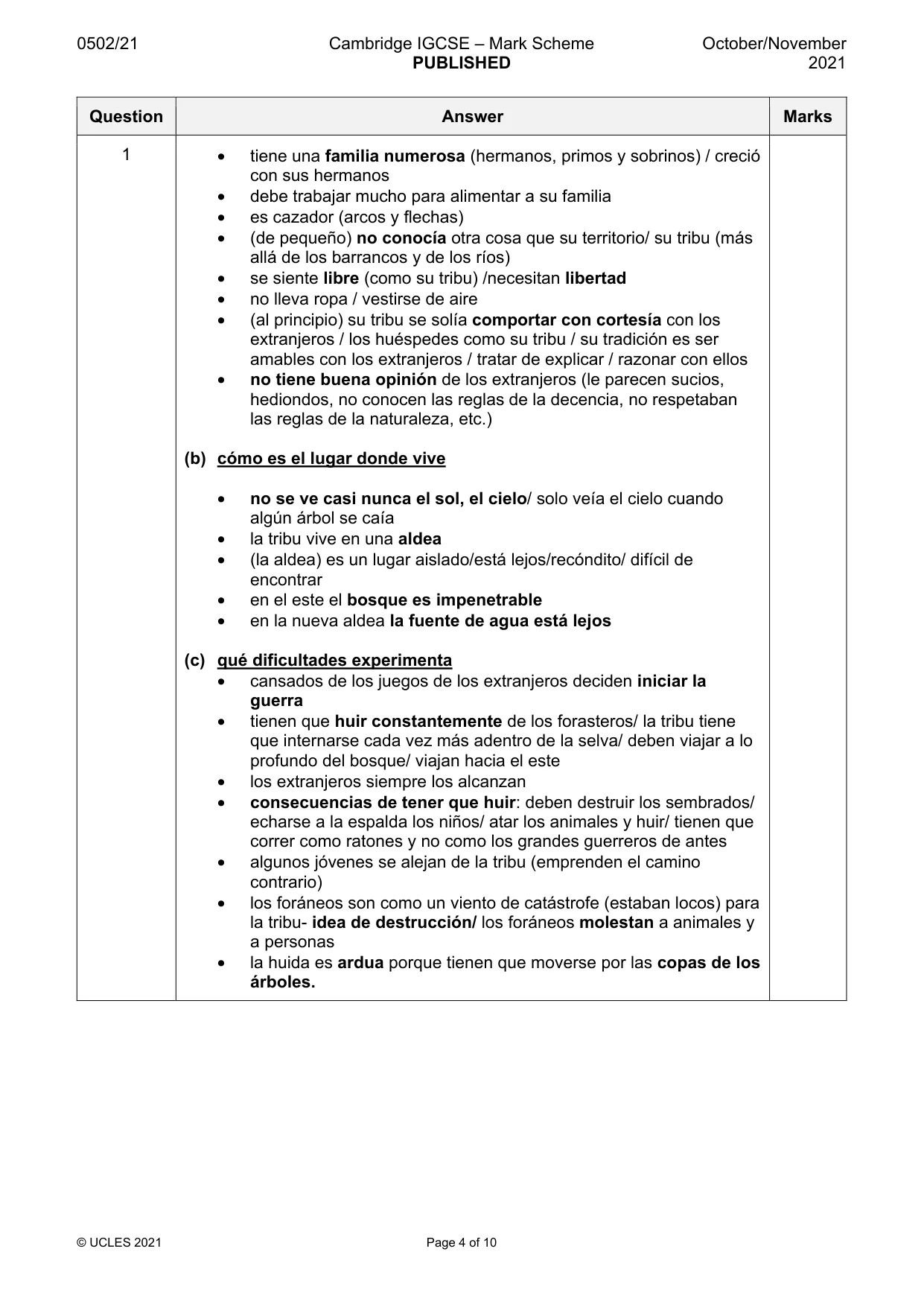 Mark scheme, page 4 of 10
