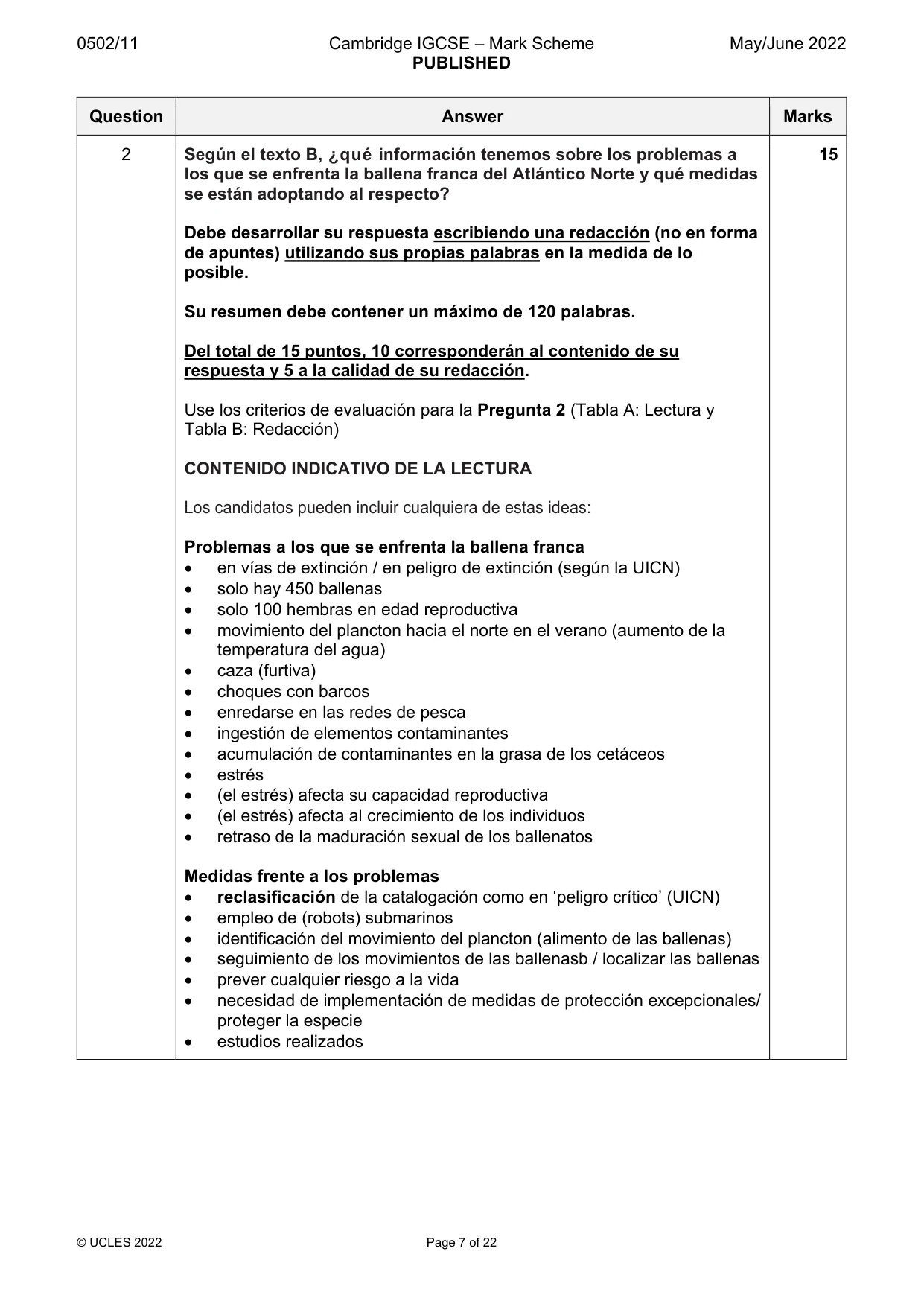 Mark scheme, page 7 of 22