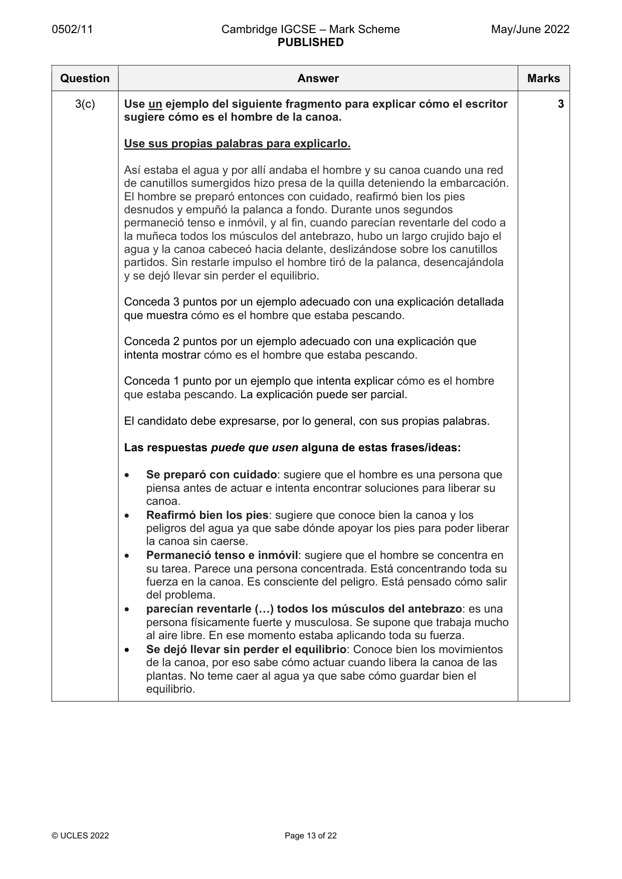 Mark scheme, page 13 of 22