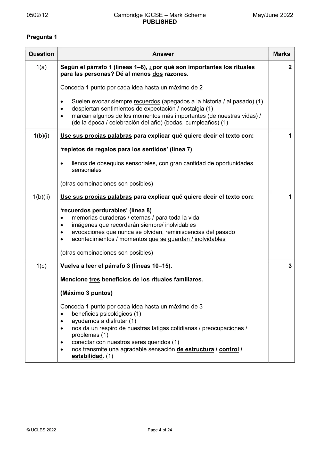 Mark scheme, page 4 of 24