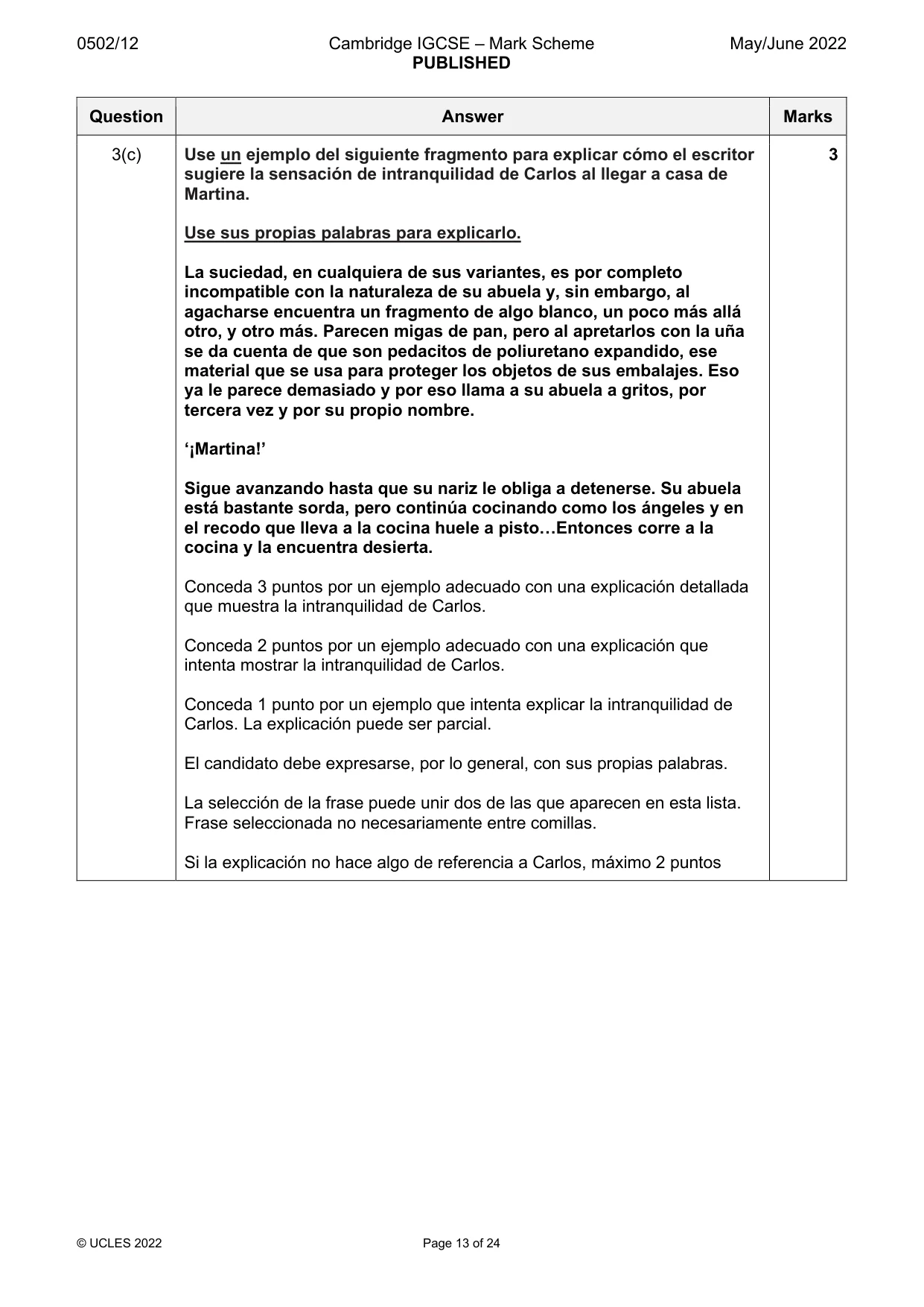 Mark scheme, page 13 of 24