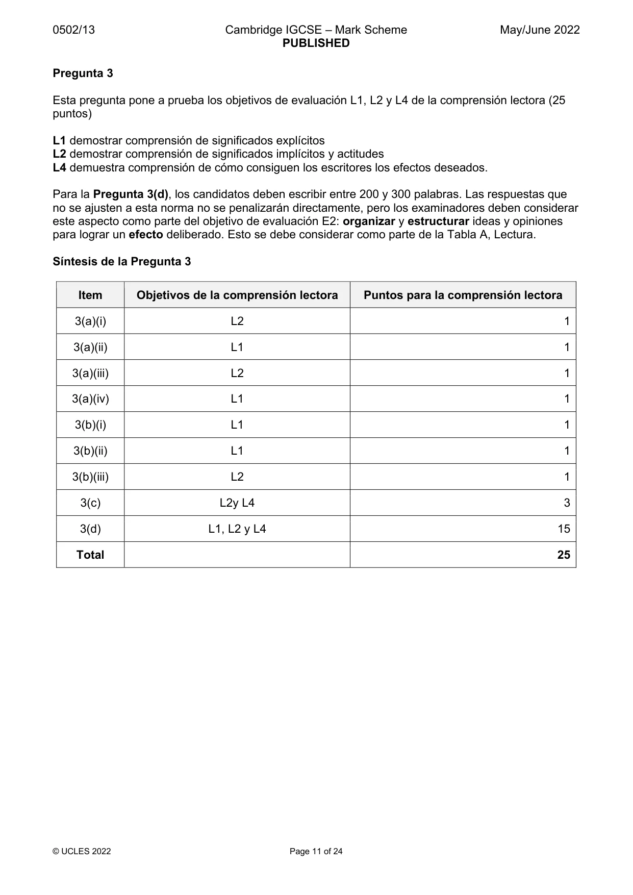 Mark scheme, page 11 of 24