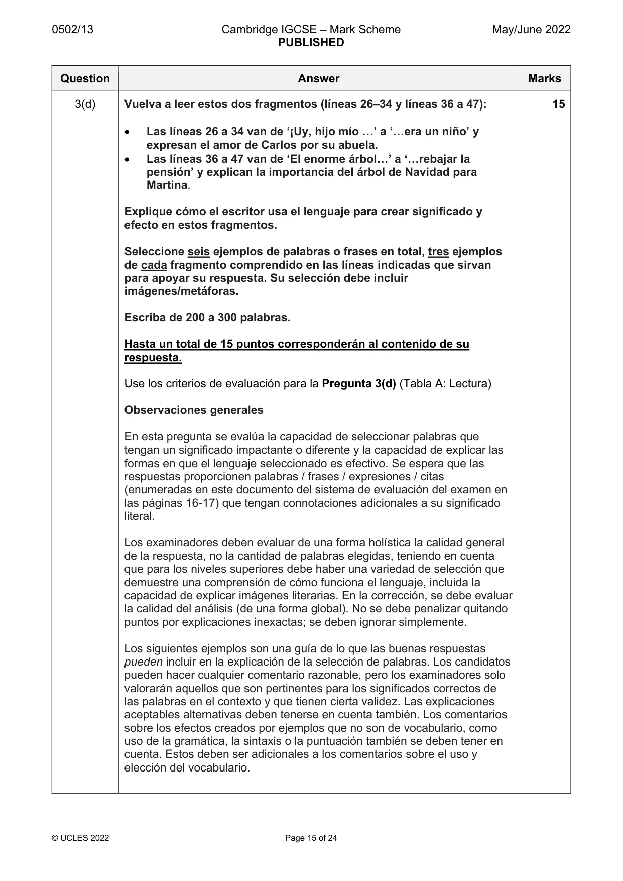 Mark scheme, page 15 of 24