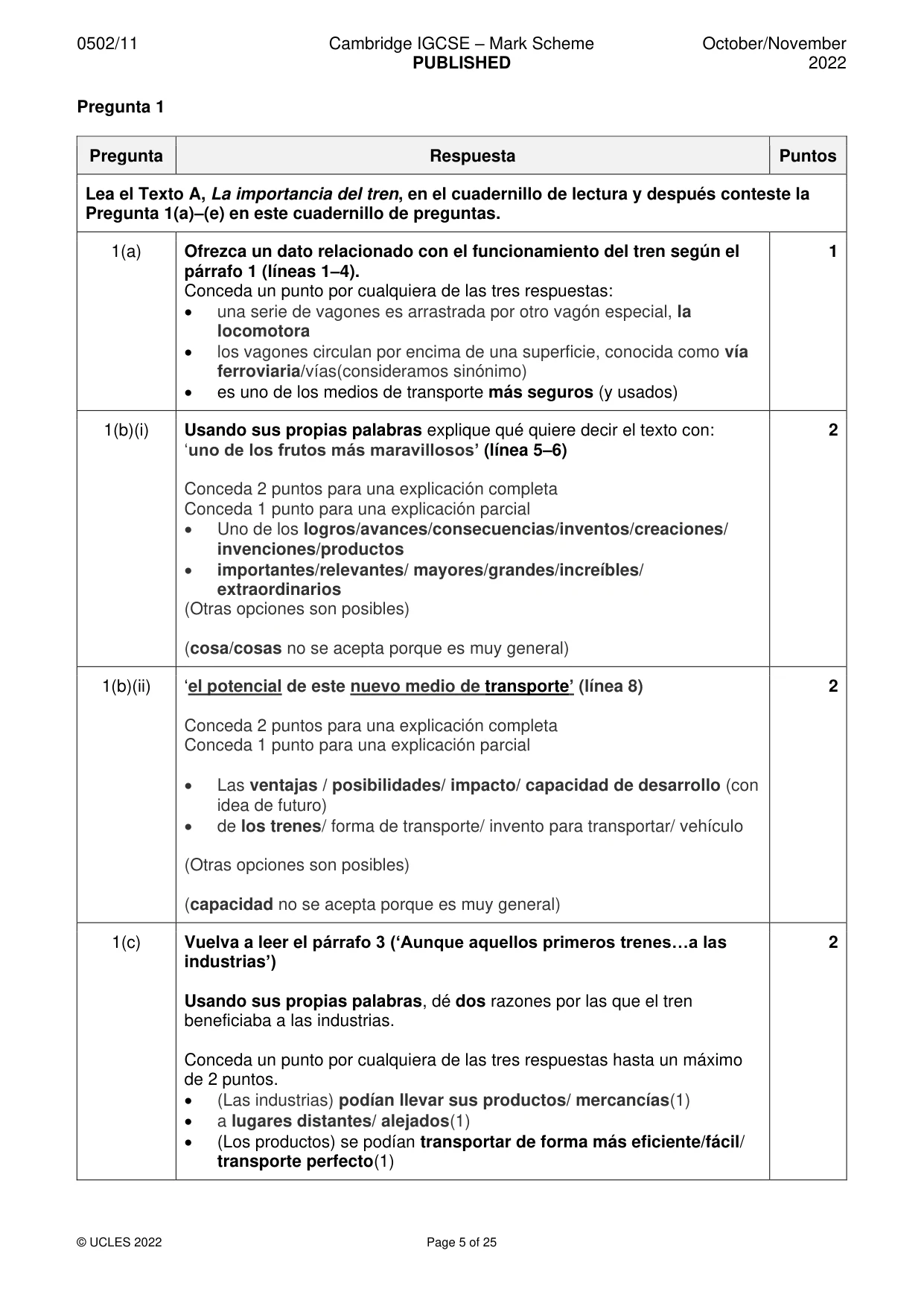 Mark scheme, page 5 of 25