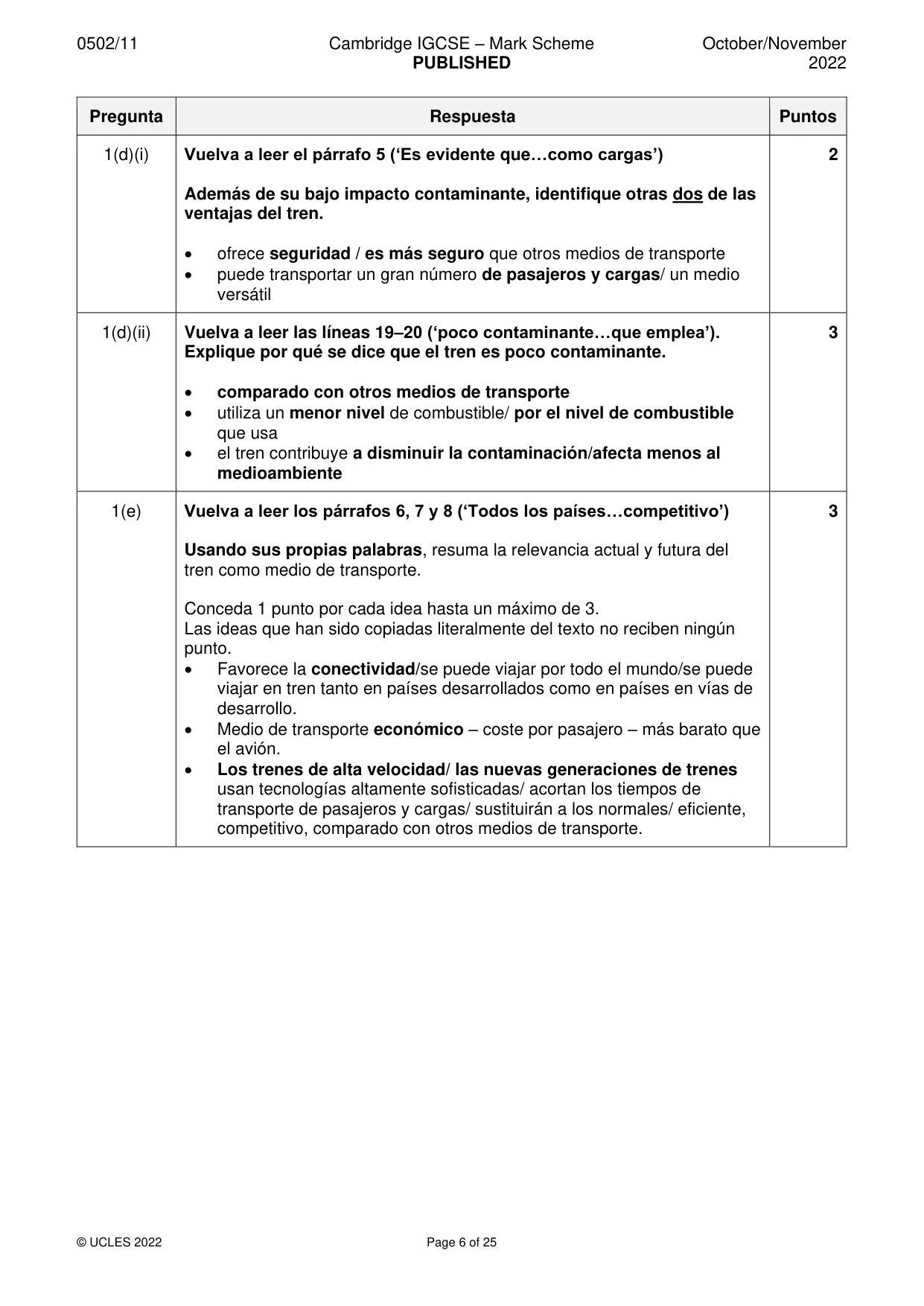 Mark scheme, page 6 of 25