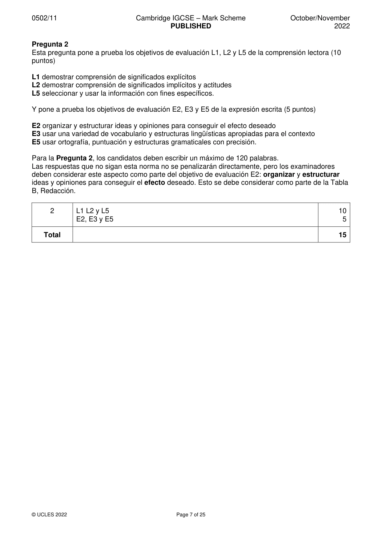 Mark scheme, page 7 of 25