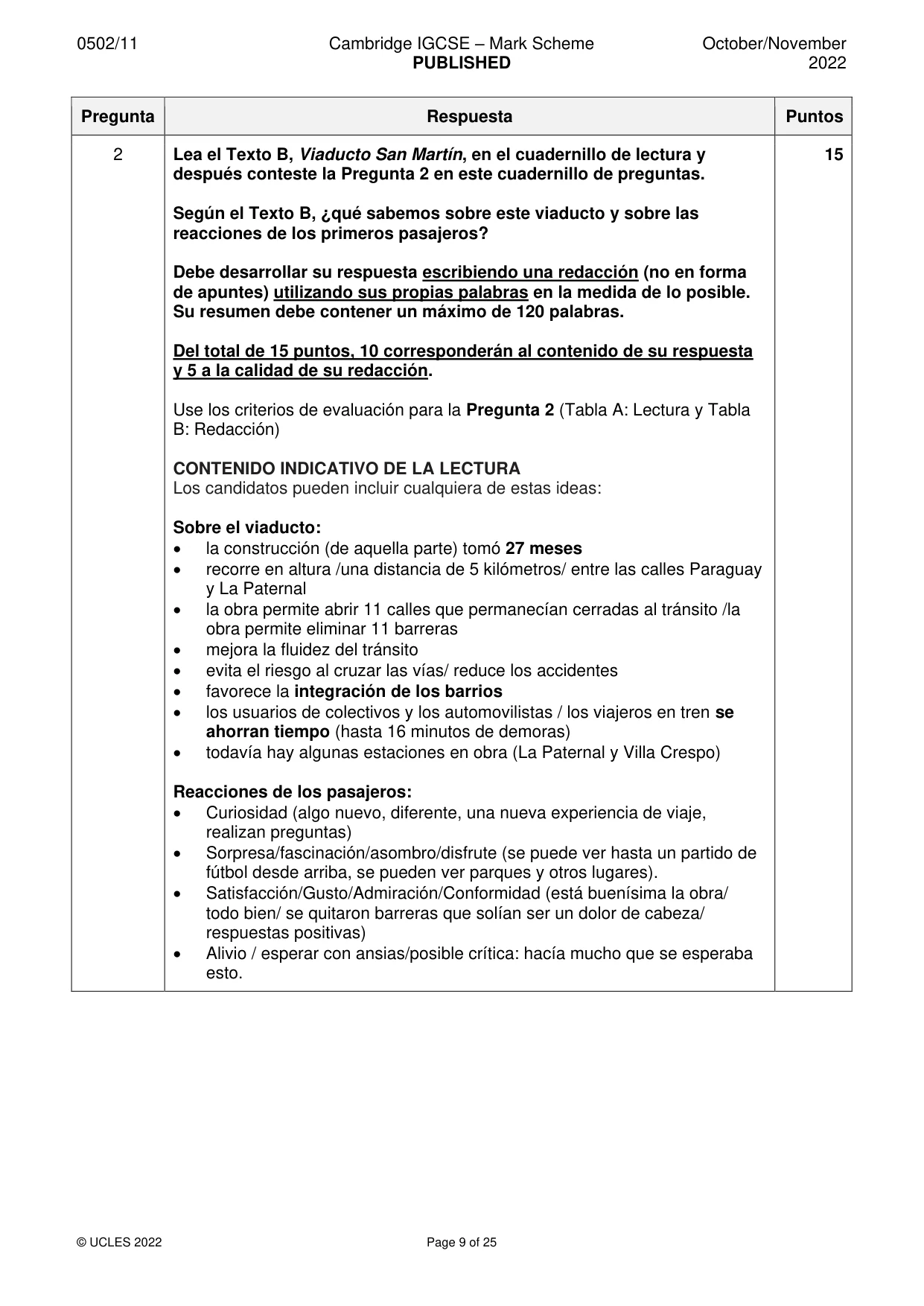 Mark scheme, page 9 of 25