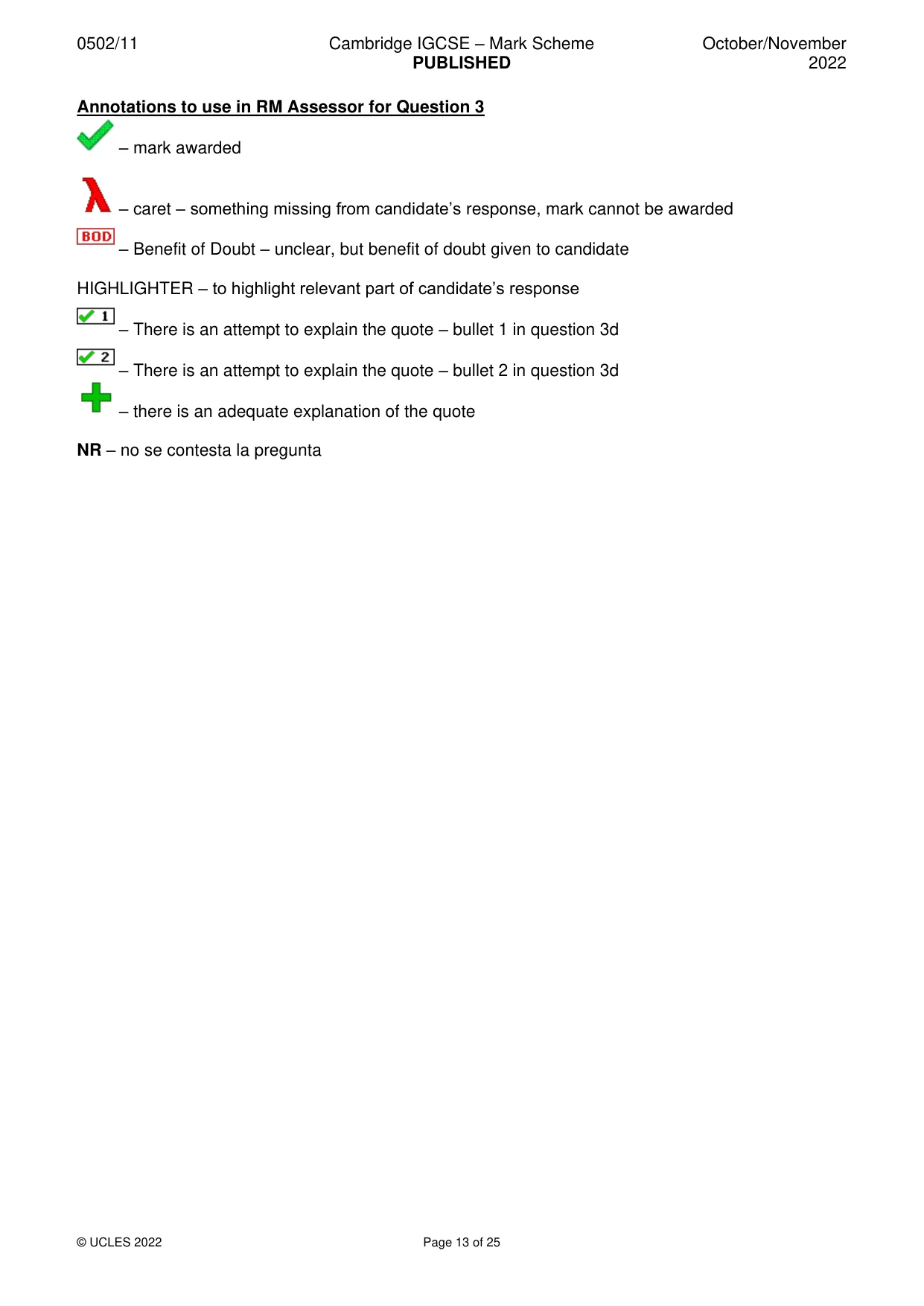Mark scheme, page 13 of 25