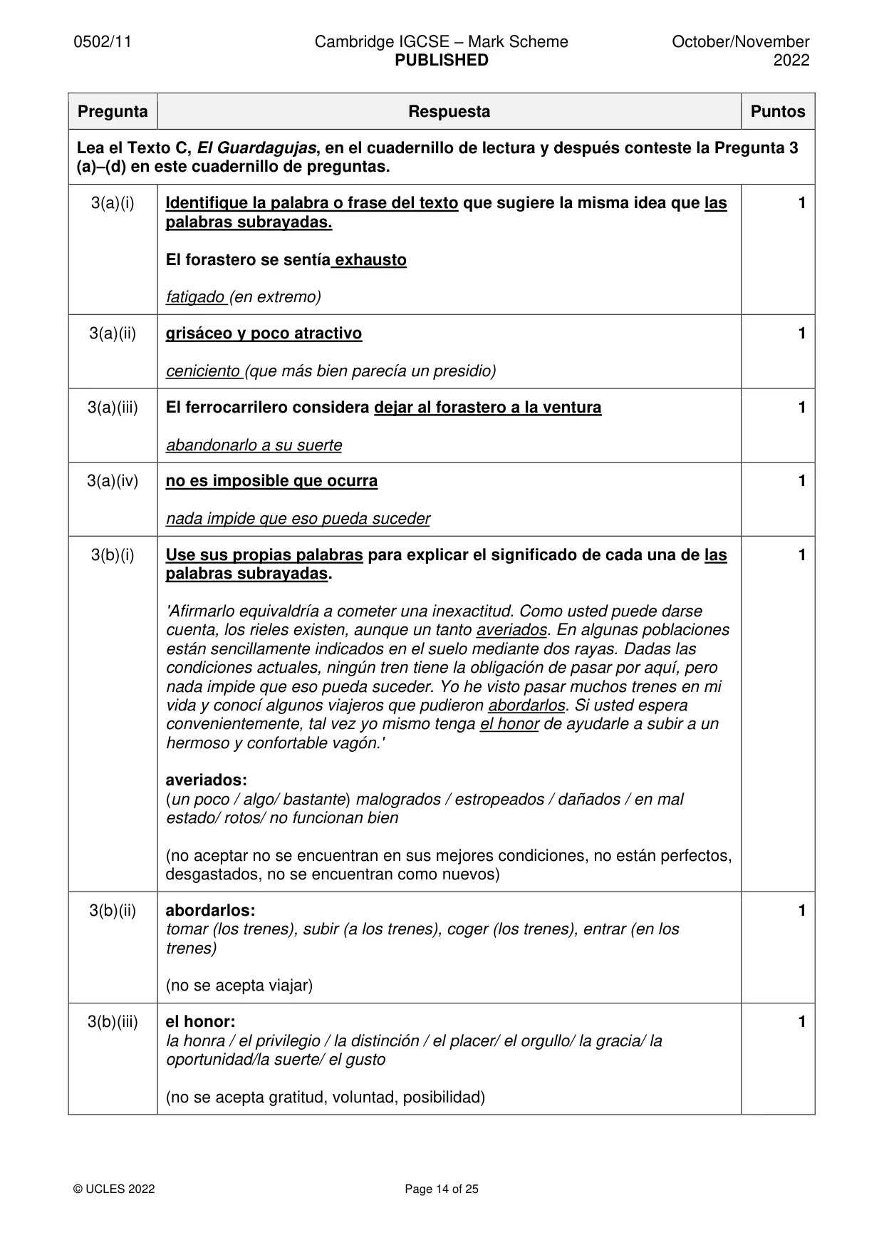 Mark scheme, page 14 of 25