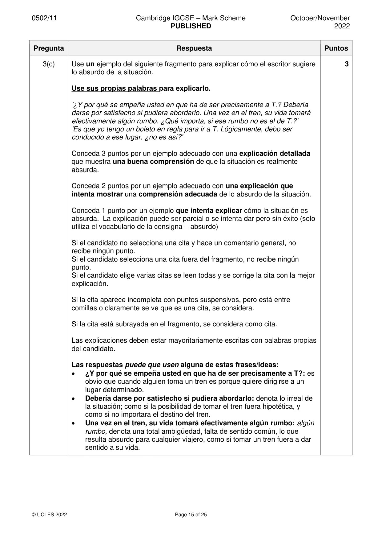 Mark scheme, page 15 of 25