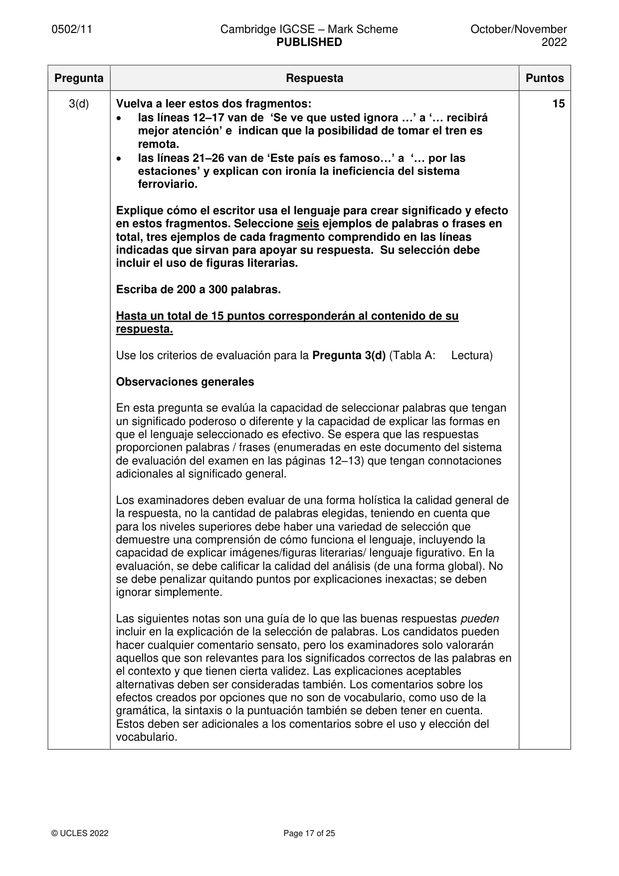 Mark scheme, page 17 of 25