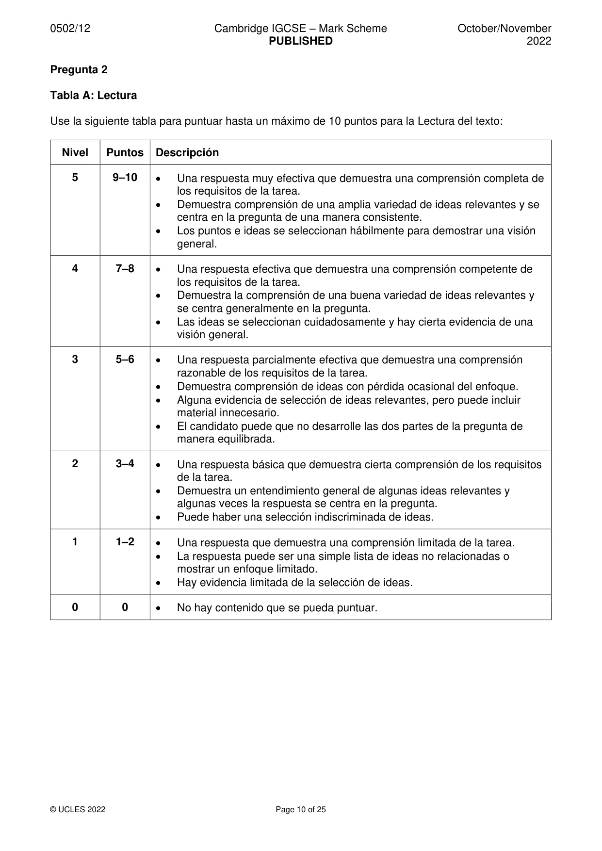 Mark scheme, page 10 of 25