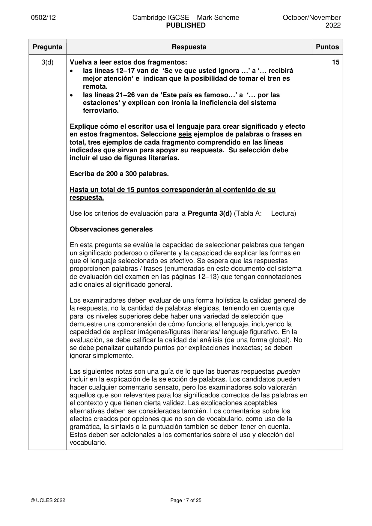 Mark scheme, page 17 of 25