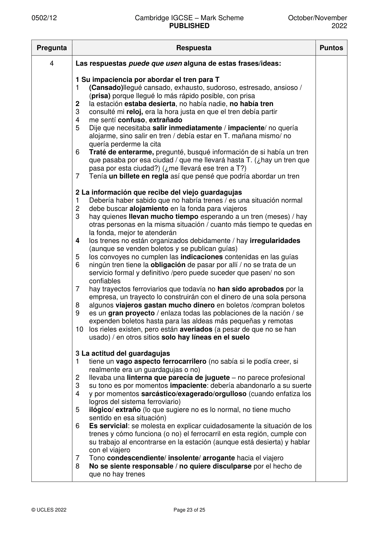 Mark scheme, page 23 of 25