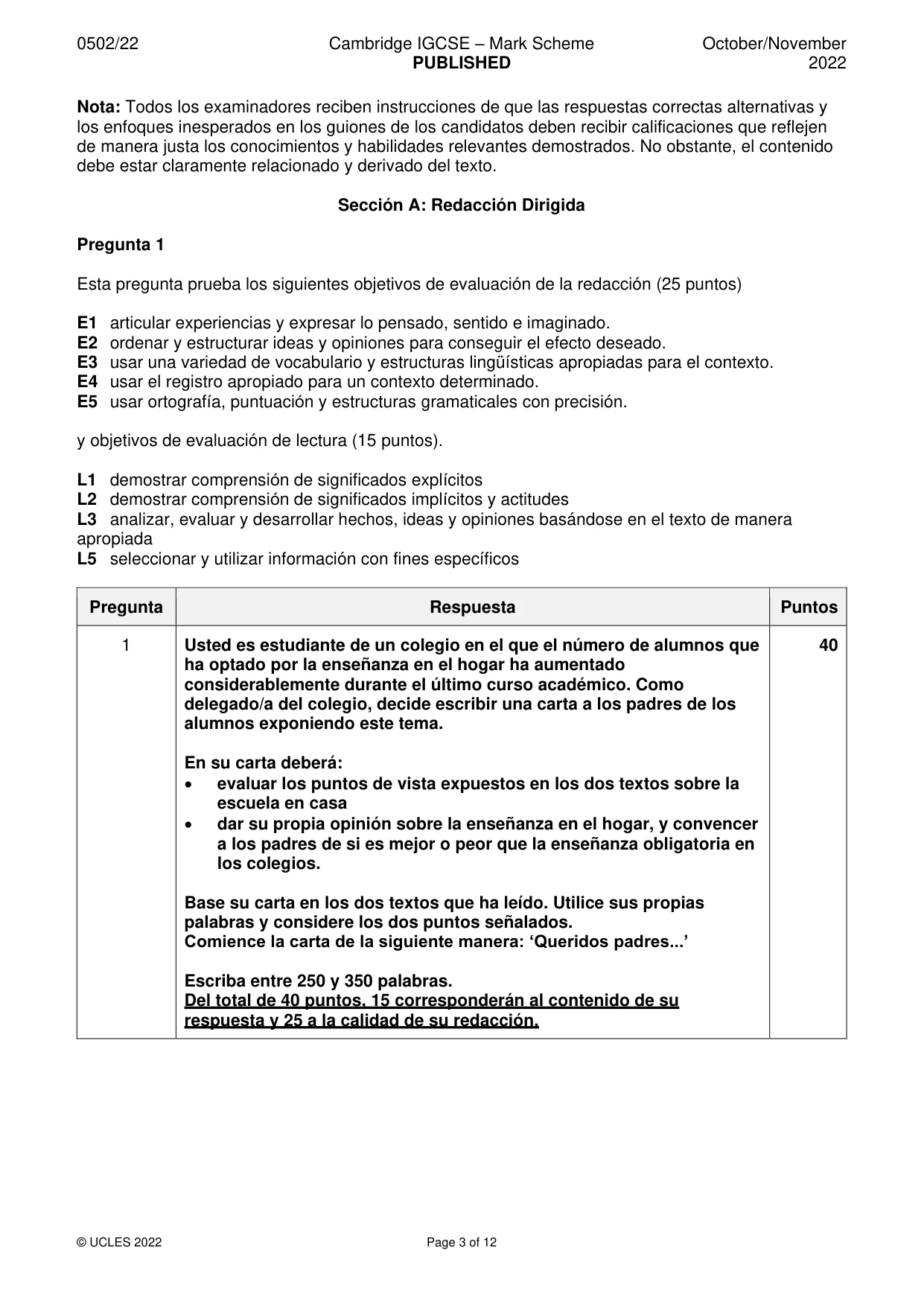 Mark scheme, page 3 of 12