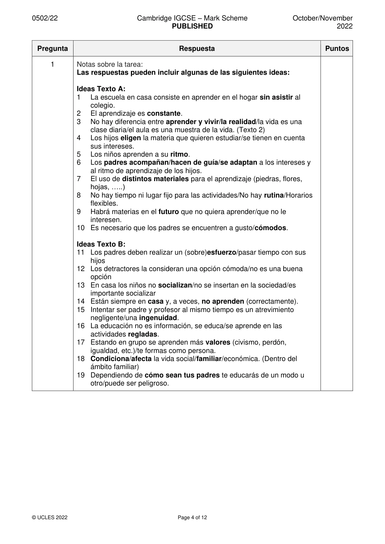 Mark scheme, page 4 of 12
