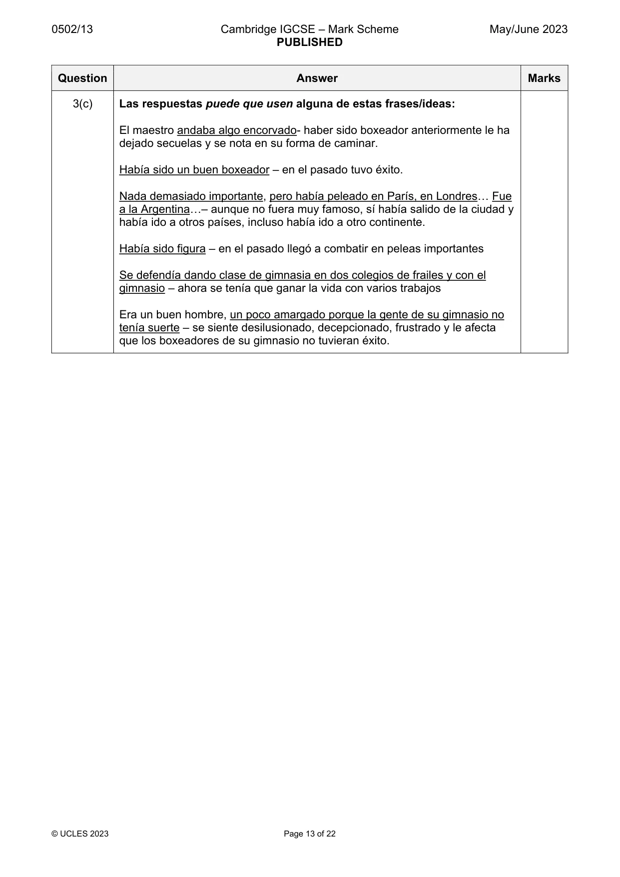Mark scheme, page 13 of 22