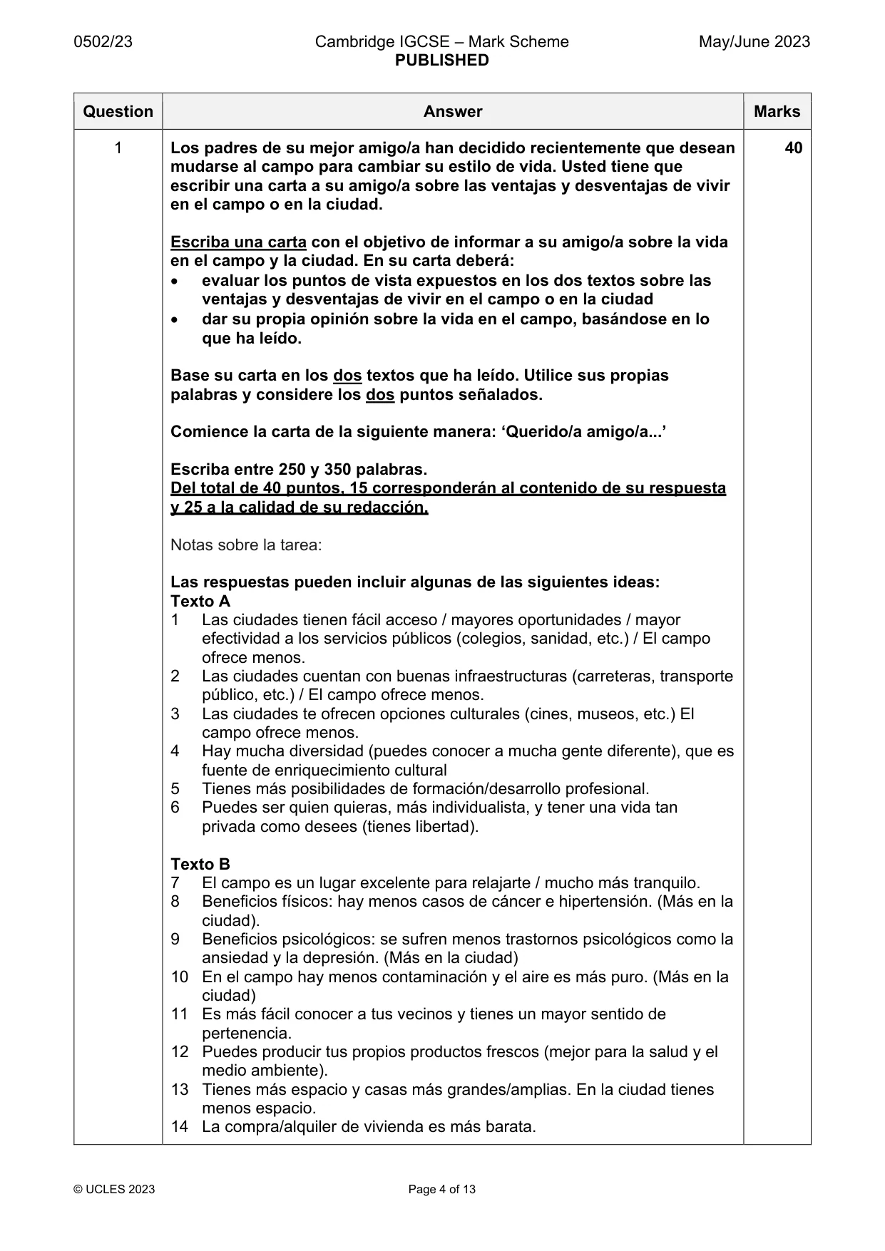 Mark scheme, page 4 of 13