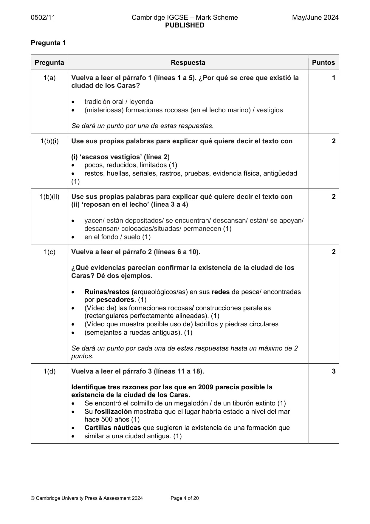 Mark scheme, page 4 of 20