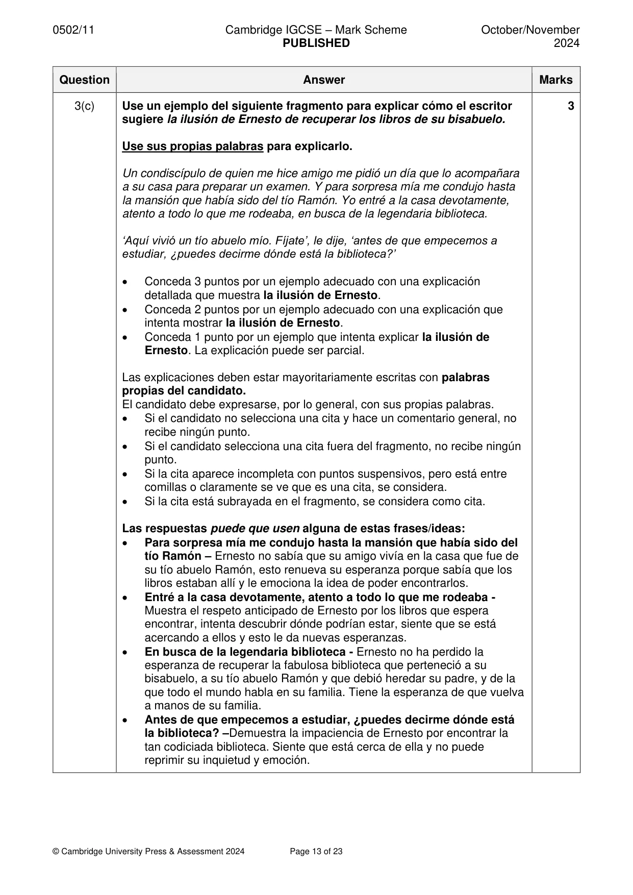 Mark scheme, page 13 of 23