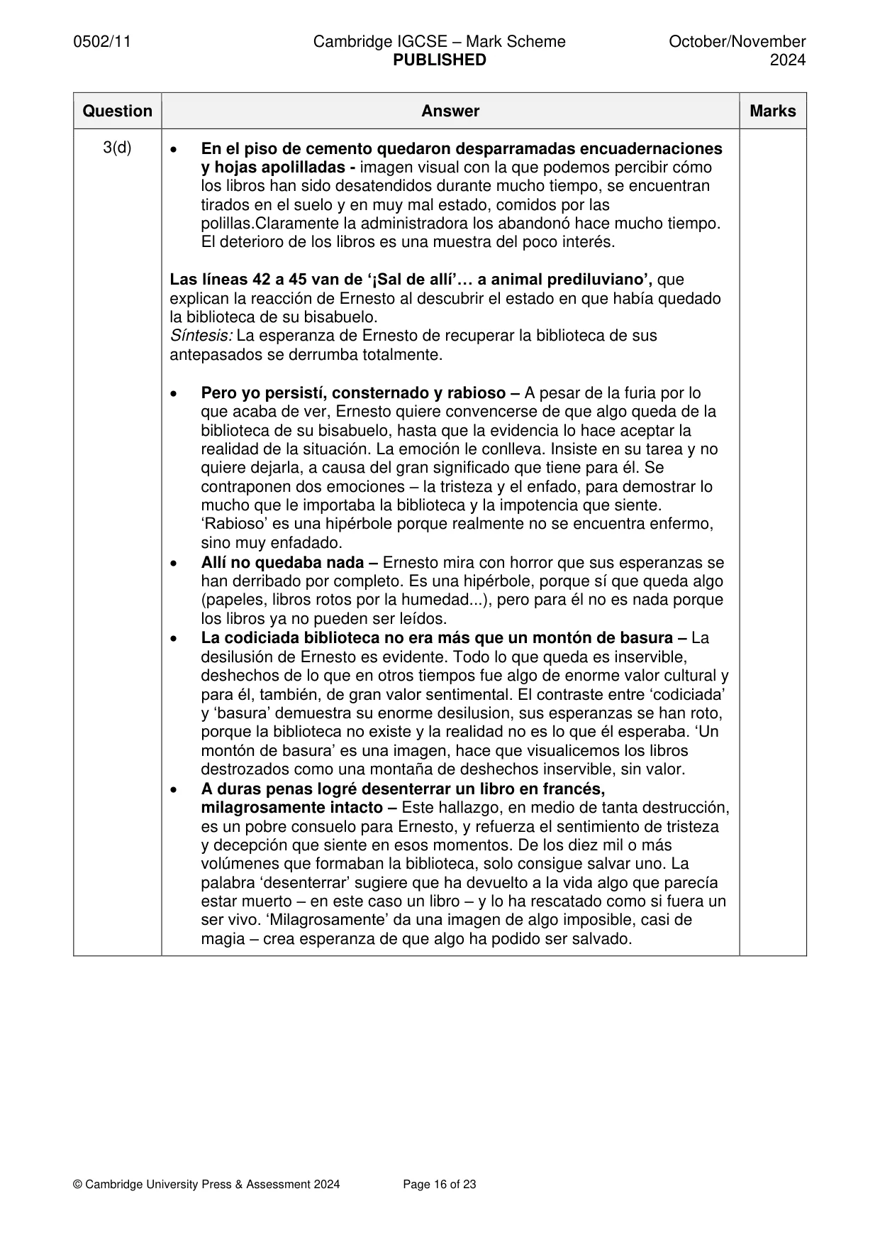 Mark scheme, page 16 of 23