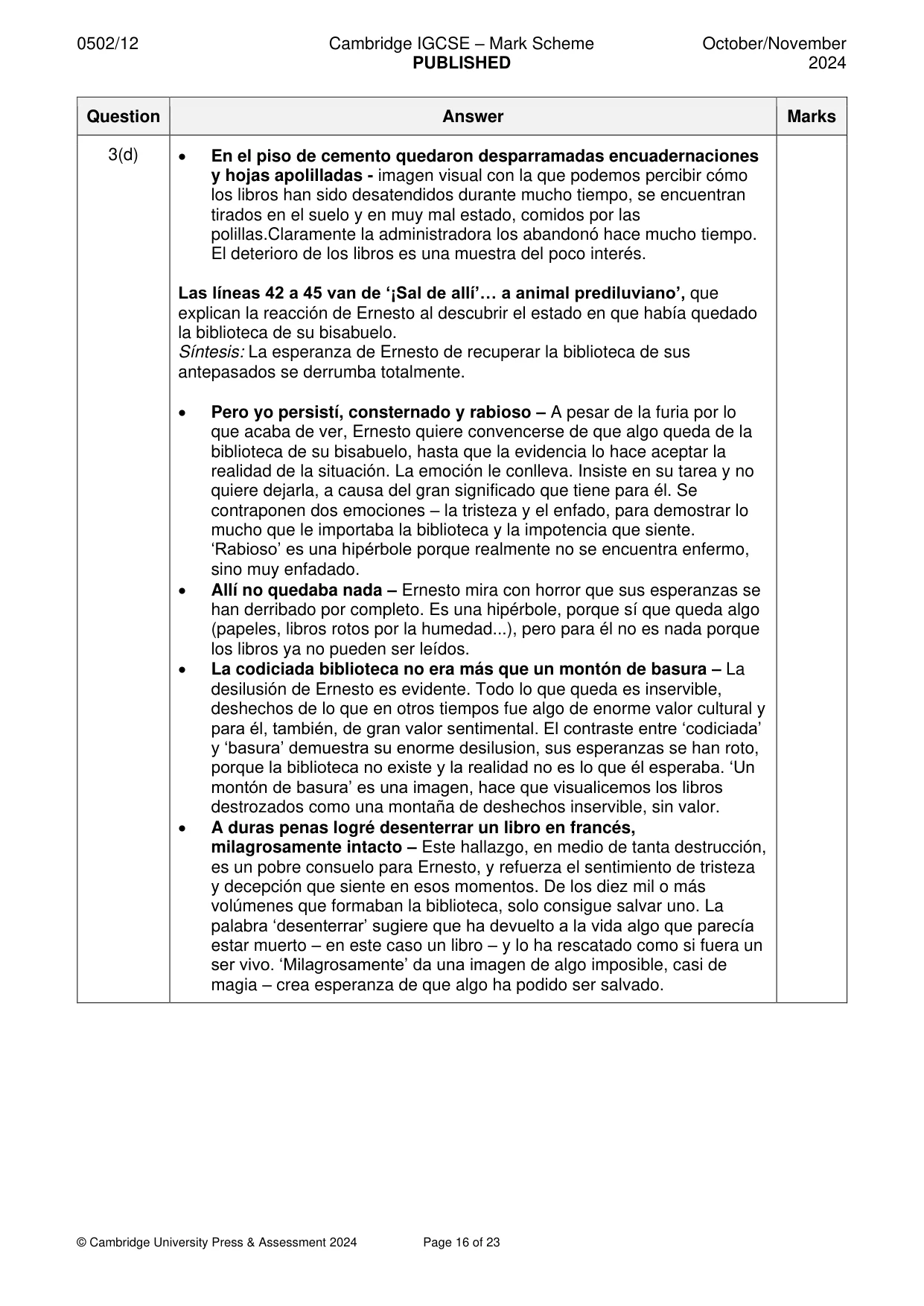 Mark scheme, page 16 of 23
