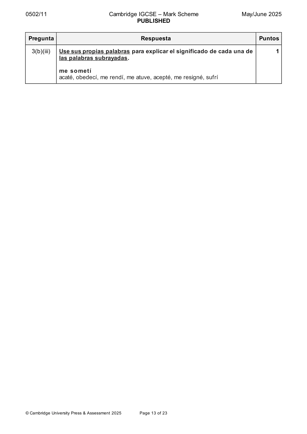Mark scheme, page 13 of 23