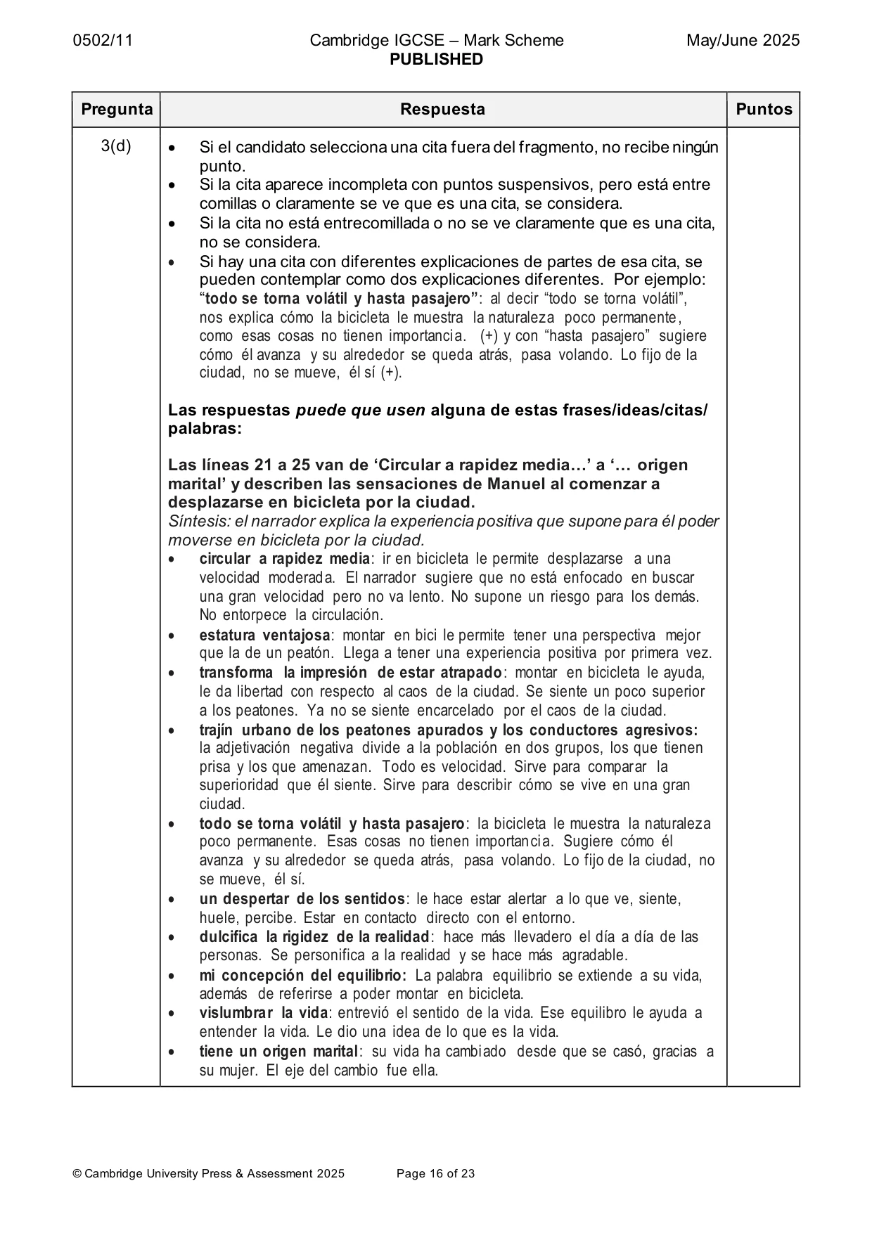 Mark scheme, page 16 of 23