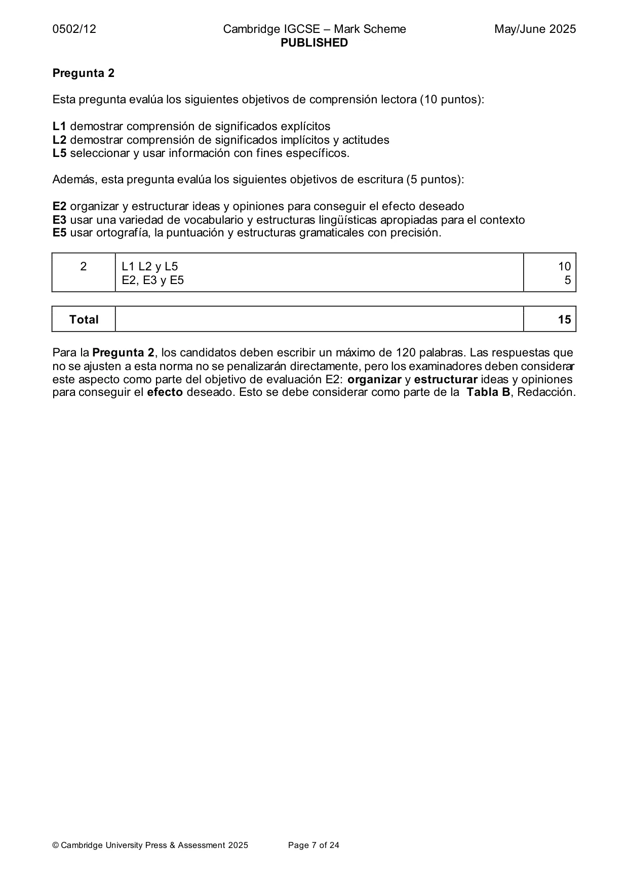 Mark scheme, page 7 of 24