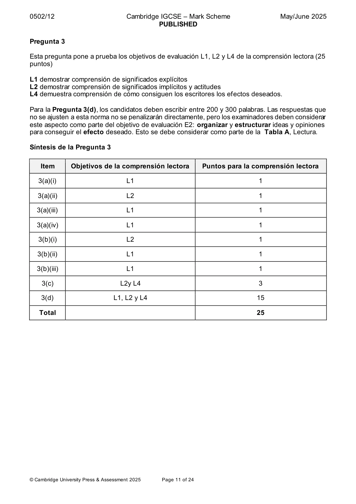 Mark scheme, page 11 of 24