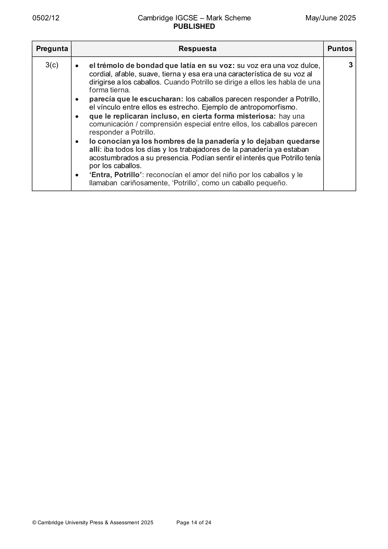 Mark scheme, page 14 of 24