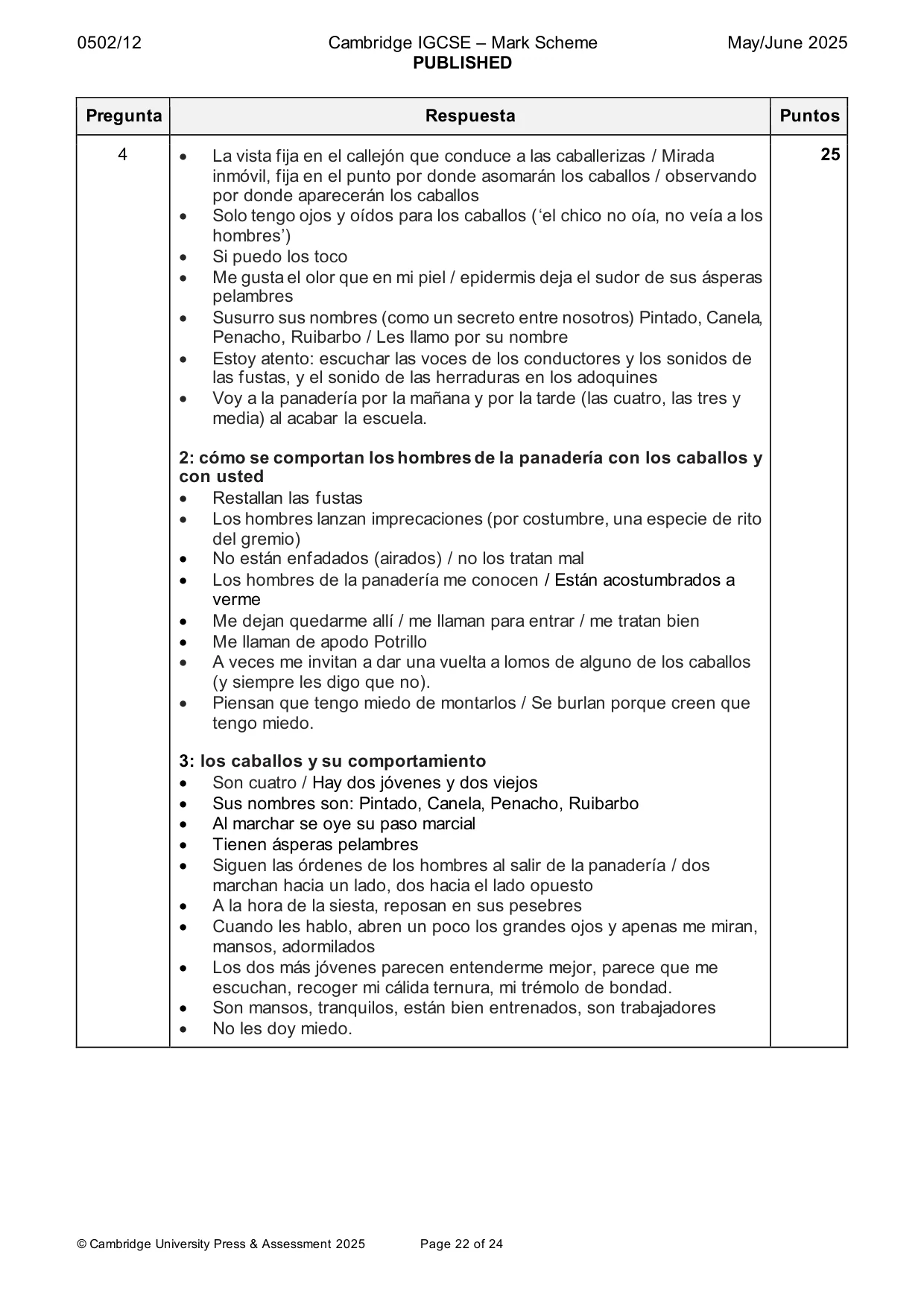 Mark scheme, page 22 of 24