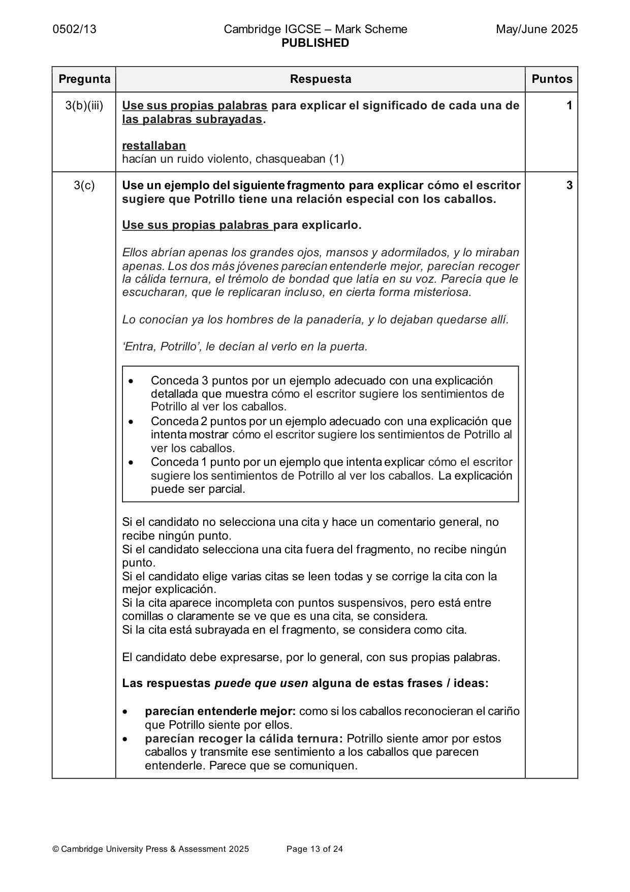 Mark scheme, page 13 of 24